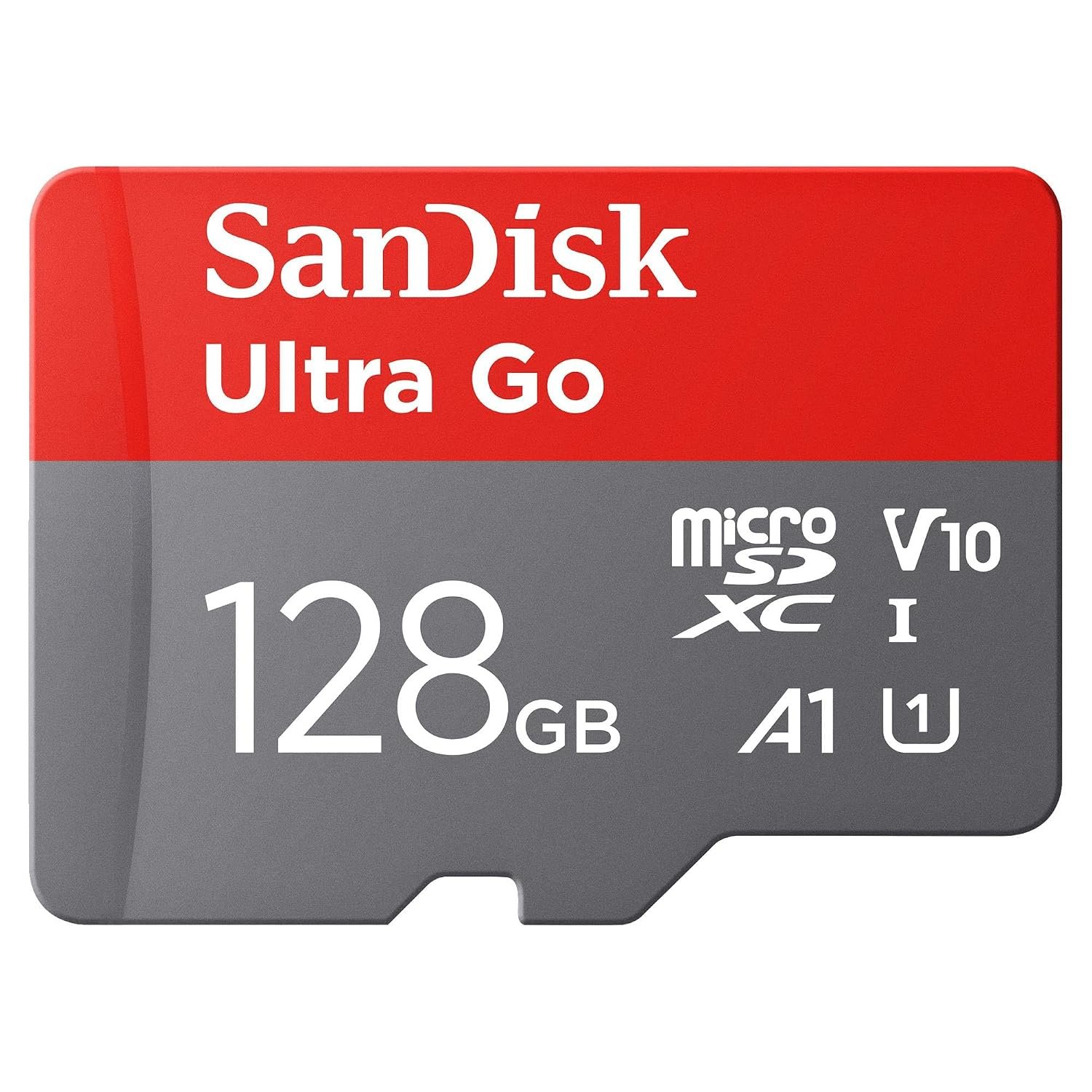 SANDISK Ultra Go micro SDXC card 128GB + SD adapter (For Android Smartphones and Tablets, Memory card up to 150 MB/s, Full HD Video, V10, A1 Faster App Performance, UHS-I, Class 10, U1) For Amazon