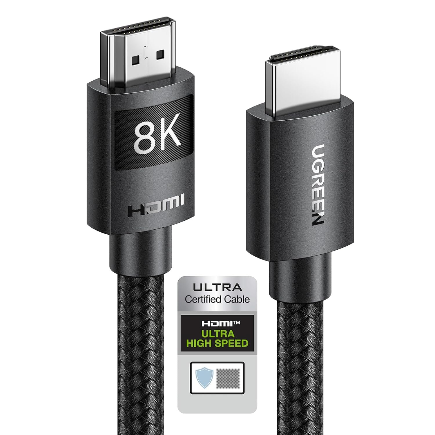 UGREEN HDMI 2.1 Cable 10K 8K 4K 1440P@240/165/144/120Hz eARC HDR Ultra High Speed 48Gbps HDCP 2.3 Dolby Atmos Vision Compatible with PS5/4 Xbox Series S/X Soundbar TV Gaming Monitor Laptop PC DVD(5M)