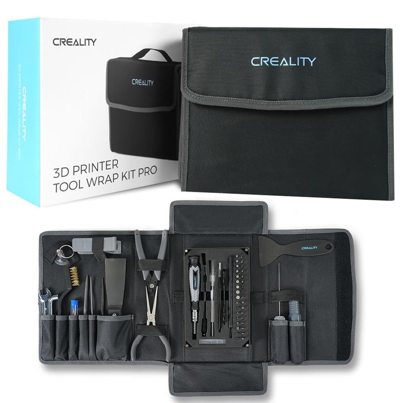 Creality 3D Printer Tool Kit, 74Pcs 3D Printing Tool Wrap Kit Assembly/Removal/Filament Cutting Set 3D Printer Accessories for All FDM Printers Cleaning Finishing Printing