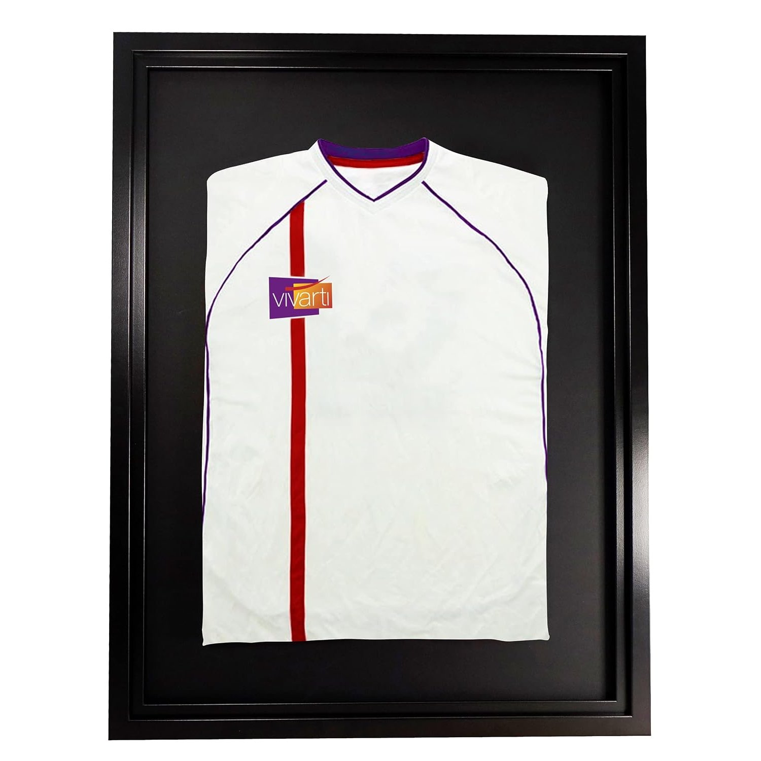 Vivarti DIY Adult Standard Sports Shirt Display Frame for Football, Rugby, Band T-Shirts - Black Shadow Box - 60 x 80cm