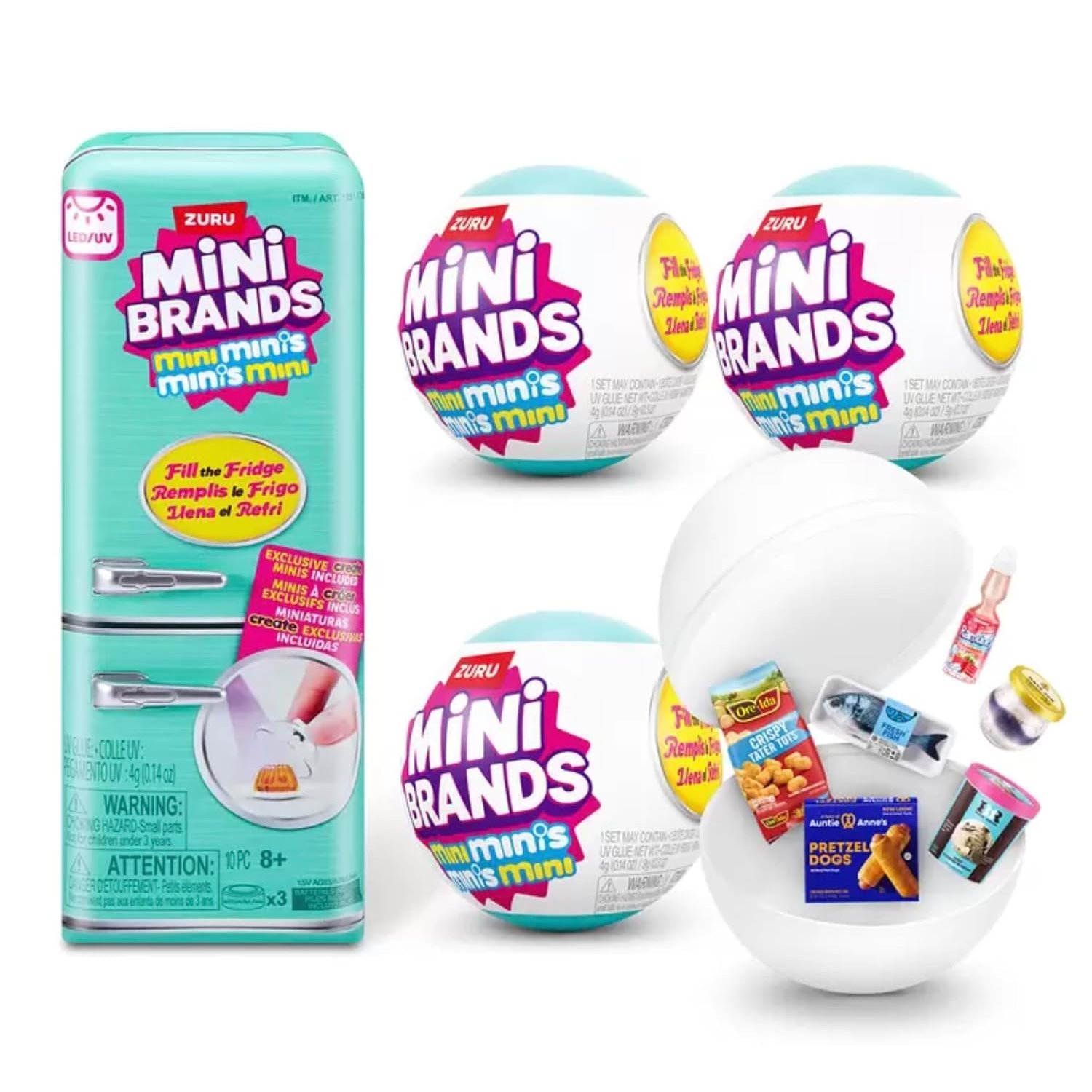 MINI BRANDS-FILL THE FRIDGE-SERIES 1-1PK Fill the Fridge PLAYSET S1 And 3PK INT Capsules S1