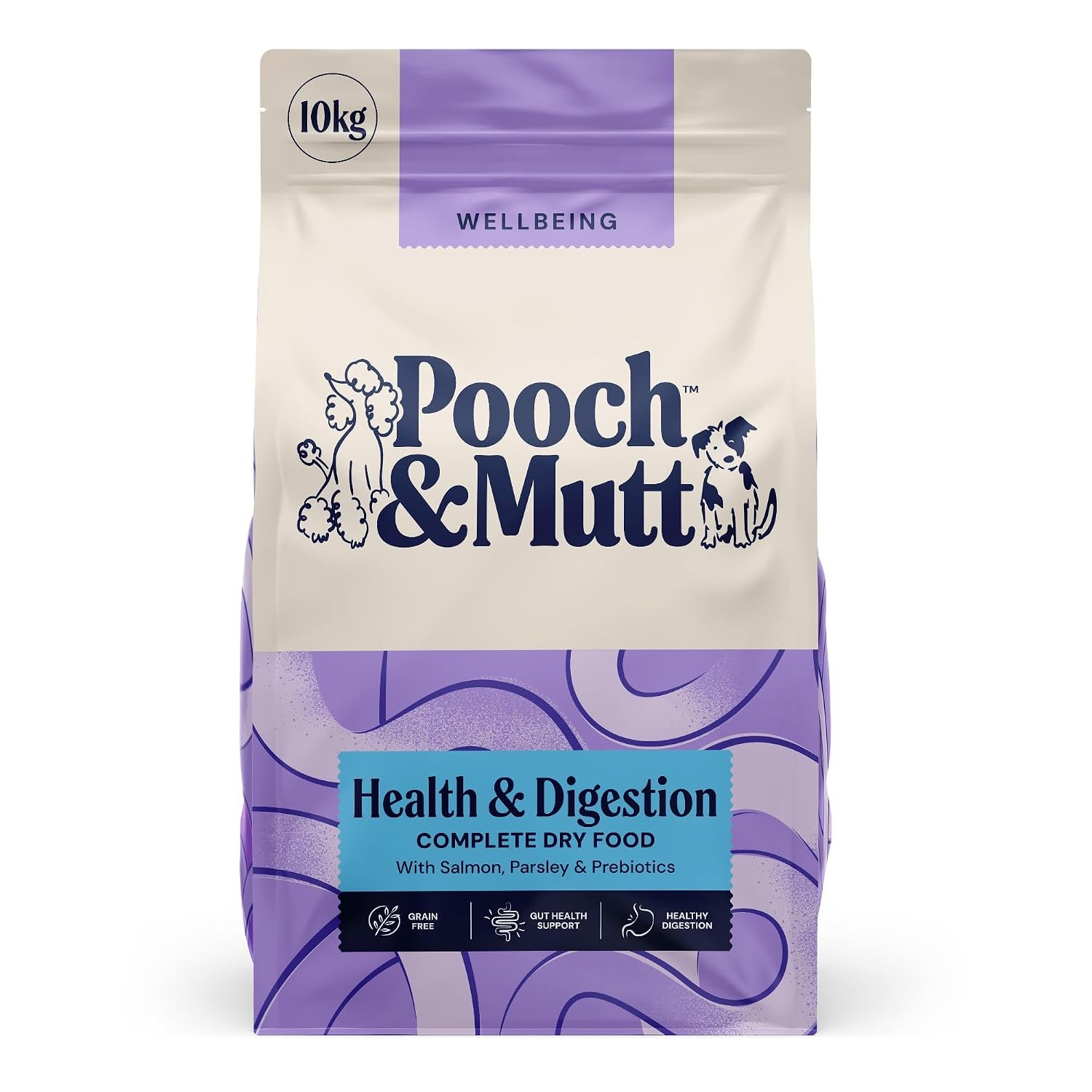 Pooch & Mutt - Health & Digestion, Complete Dry Dog Food (Grain Free), Salmon and Sweet Potato, 10kg