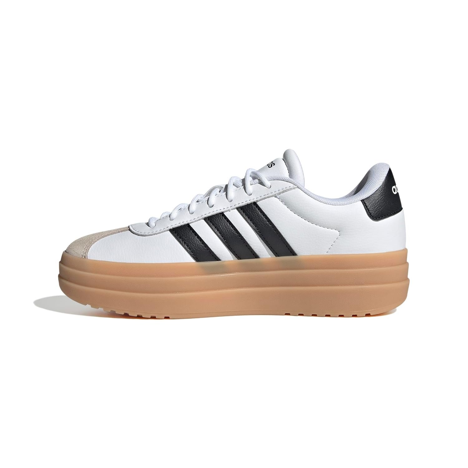 adidas Women's Vl Court Bold Sneaker, White/Black/Wonder Beige, 5 UK
