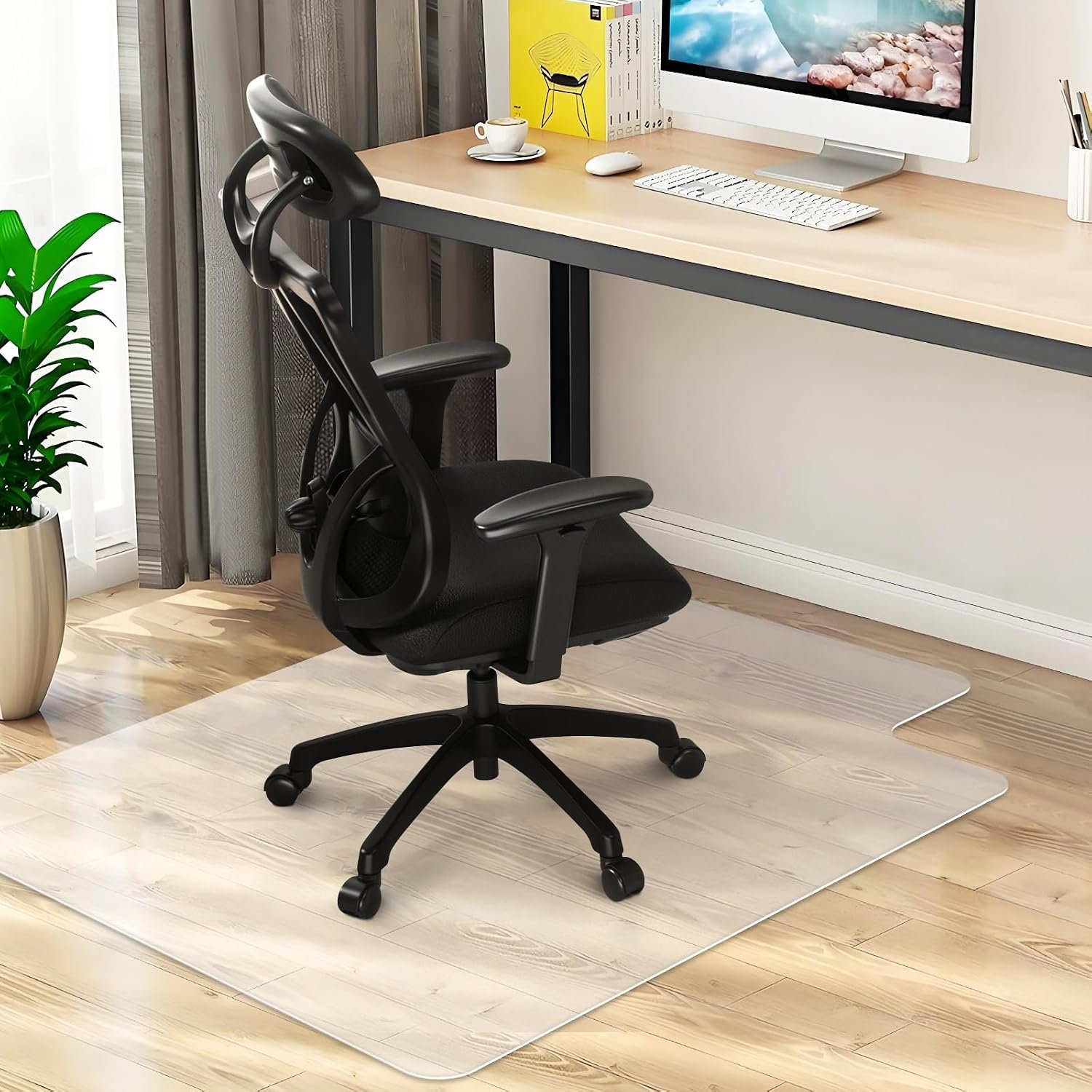 Office Chair Mat for Hard Wood Floors 36''x47'' Heavy Duty Floor Protector Computer Desk Chair Mats for Rolling Chairs, Easy Clean