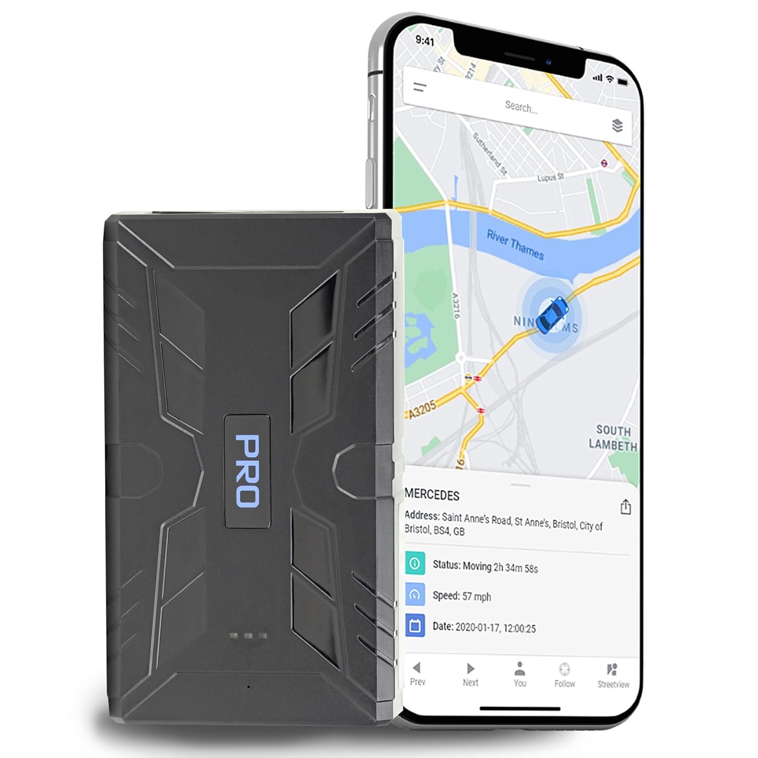 REWIRE SECURITY 104 PRO 4G Magnetic GPS Vehicle Tracker – Portable Real-Time Locator for Car, Truck, Van | Easy to Install | Up to 2 Month Tracking Battery Life | Low-Cost Monthly Subscription