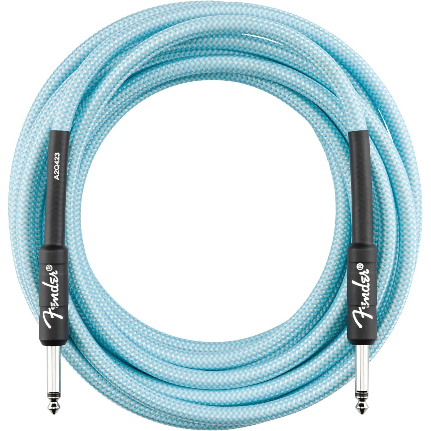 Fender Professional Series Tweed Instrument Cable, 18.6', Daphne Blue