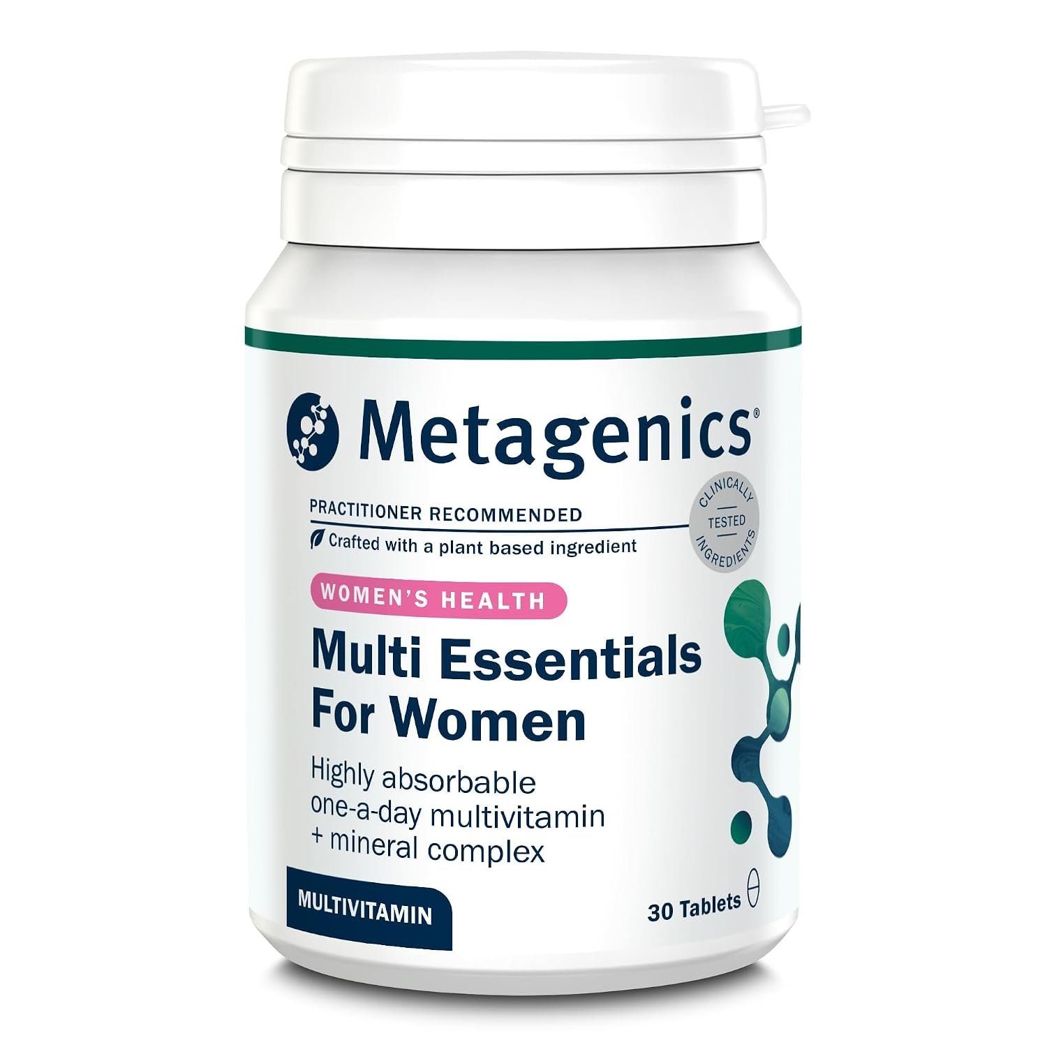 Metagenics Multi Essentials for Women Multivitamin with Iron - 29 Vitamins & Minerals for Women - Vegetarian and Vegan - 30 Tablets