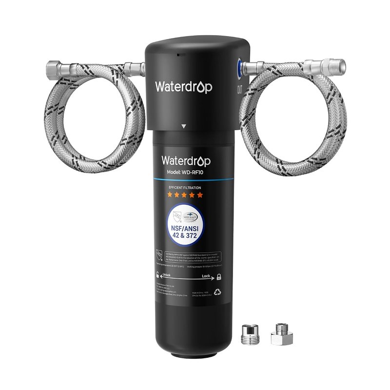 Waterdrop 10UA Under Sink Water Filter, 11000 gallons High Capacity Water Filter System, NSF/ANSI 42 Certified,Reduce PFAS, PFOA/PFOS, Reduce Lead, Chlorine, Bad Taste, Odor