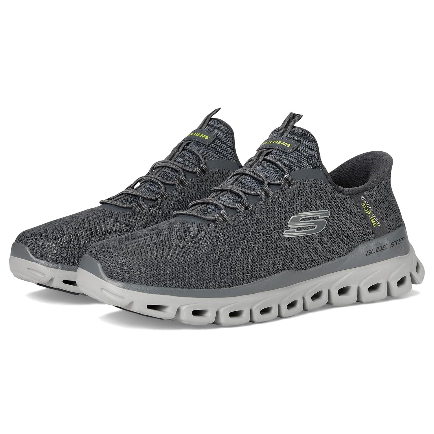 Skechers Men's Glide-Step Noxus Hands Free Slip-in Sneaker, Charcoal, 12 UK Wide