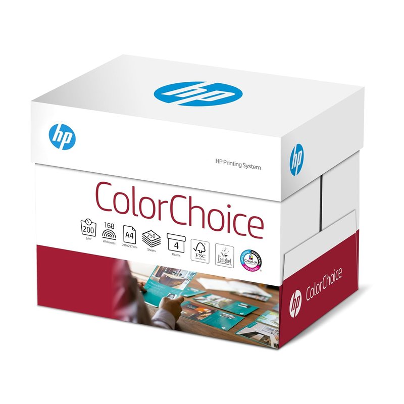 Hewlett Packard Color Choice FSC A4 200 gsm 250sh/RM 4rm/BX, White