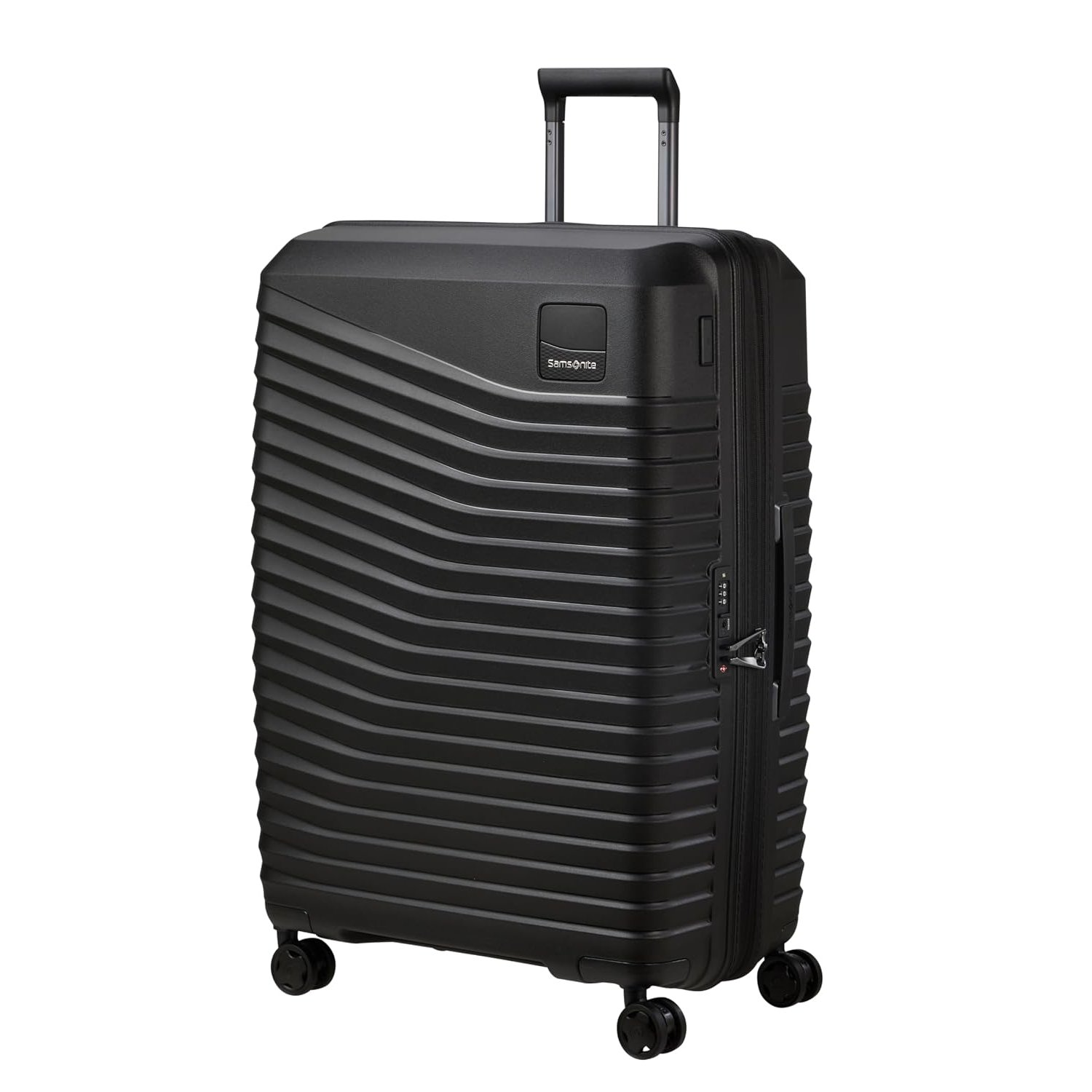 Samsonite Intuo - Spinner L, Expandable Suitcase, 75 cm, 105/115 L, Black (Black)