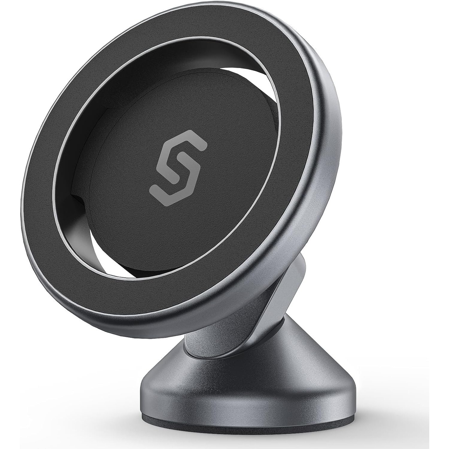 SYNCWIRE MagSafe Car Mount - Flexible Rotation Magnetic Phone Holder for Car Dash, Strong Magnets, Universal Compatible iPhone, Samsung, Pixel - MagSafe Car Accessories