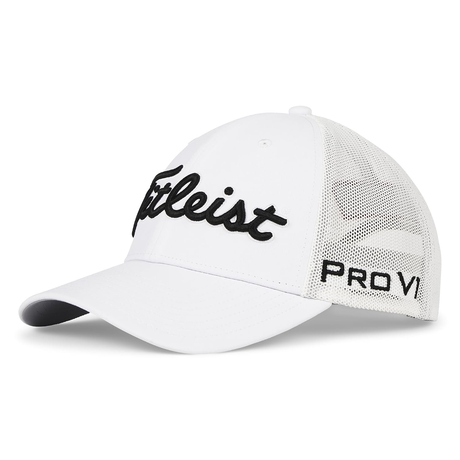 Titleist Tour Performance Mesh Golf Cap, White/Black, Adjustable