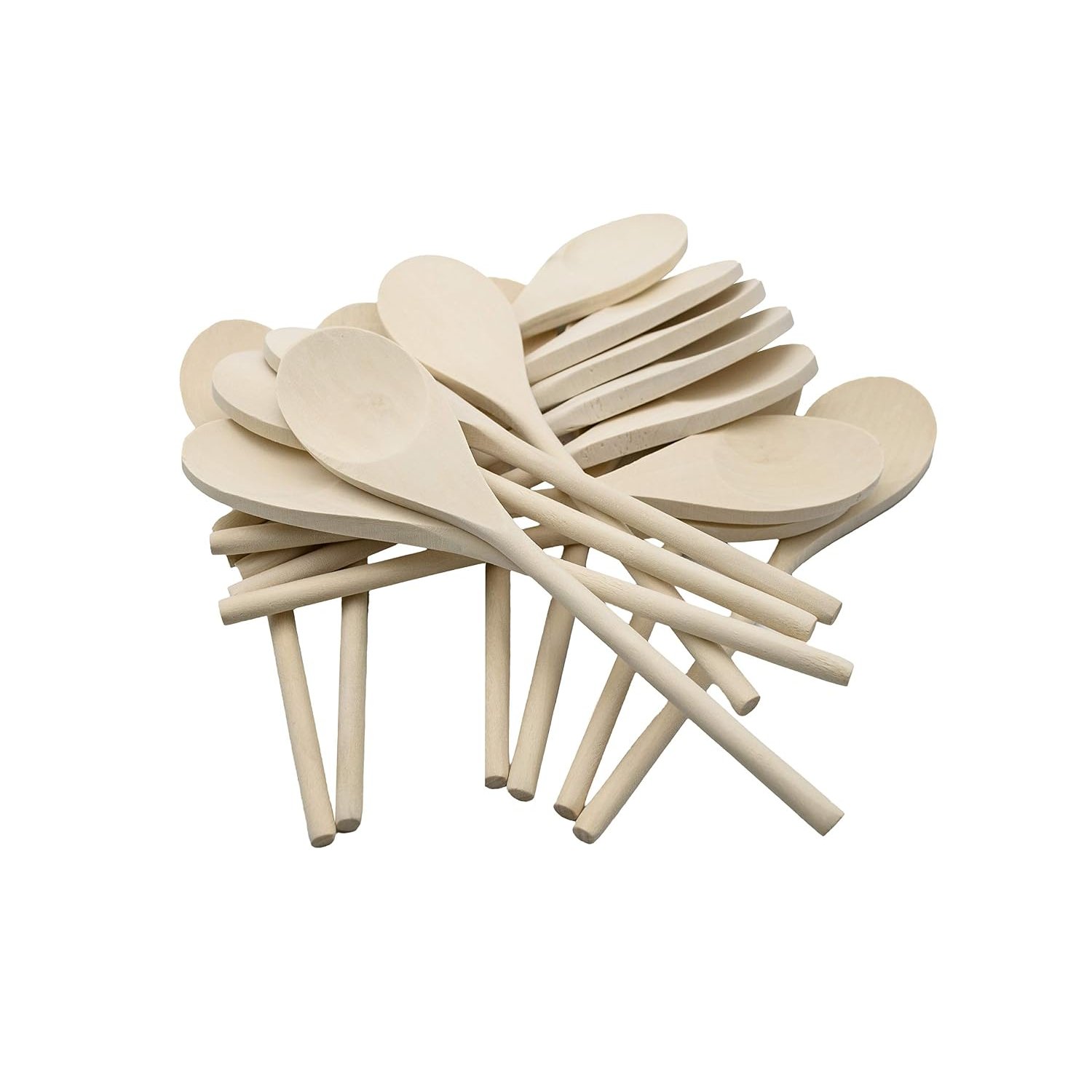 Craftplay Wooden spoons | 23.5cm length | Pack of 24 spoons