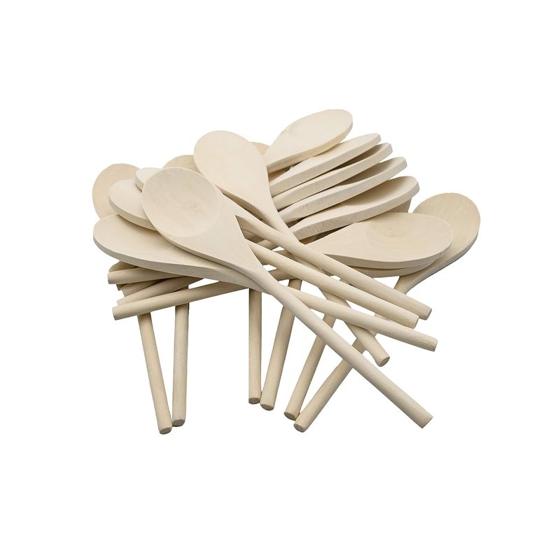 Craftplay Wooden spoons | 23.5cm length | Pack of 24 spoons