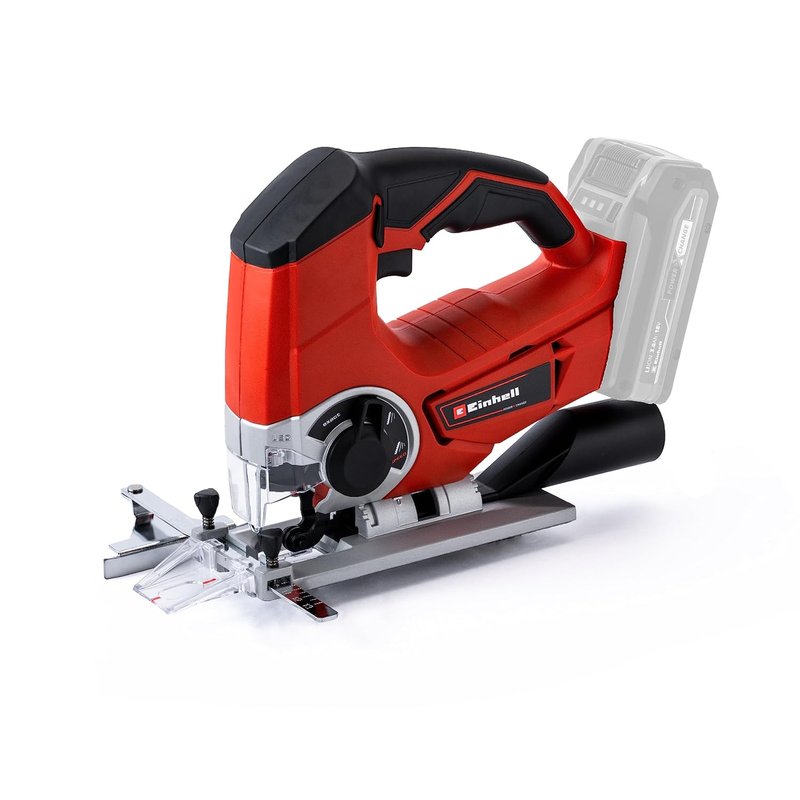 Einhell Cordless Jigsaw 18V Power X-Change, with Angle Adjustment - Battery Powered Electric Saw to Cut Wood, Plastic and Metal, Without Battery TE-JS 18/80 Li
