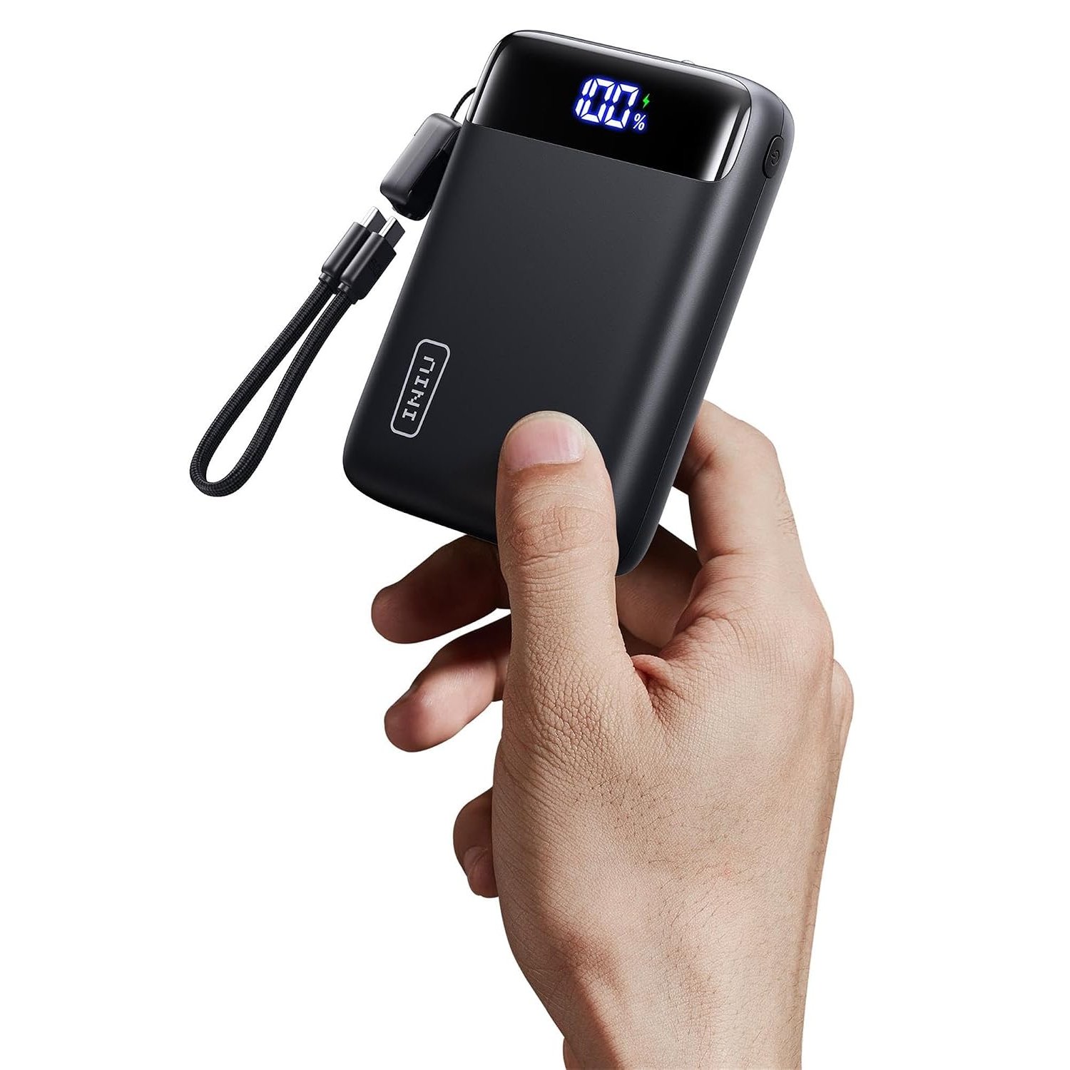 INIU Smallest 20000mAh Power Bank, 22.5W Fast Charging Portable Charger with Detachable USB C Cable, Flight-Safe Travel Battery Pack, Mobile Phone Powerbank for iPhone 17 16 15, Samsung S22, iPad etc