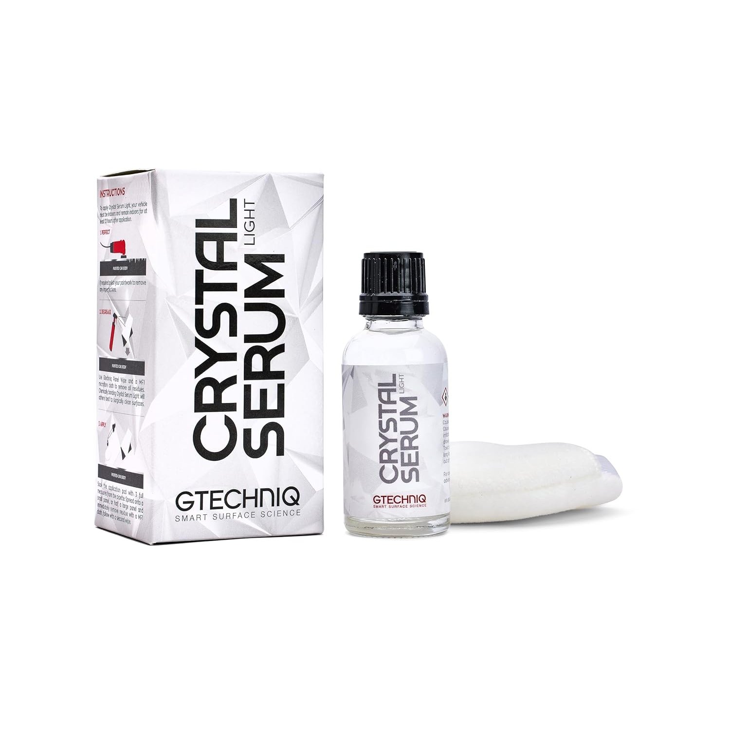 Gtechniq Crystal Serum Light Ceramic Coating for Cars 30ml | Up to 5 Years Protection, High Gloss Shine, Swirl and Chemical Resistance