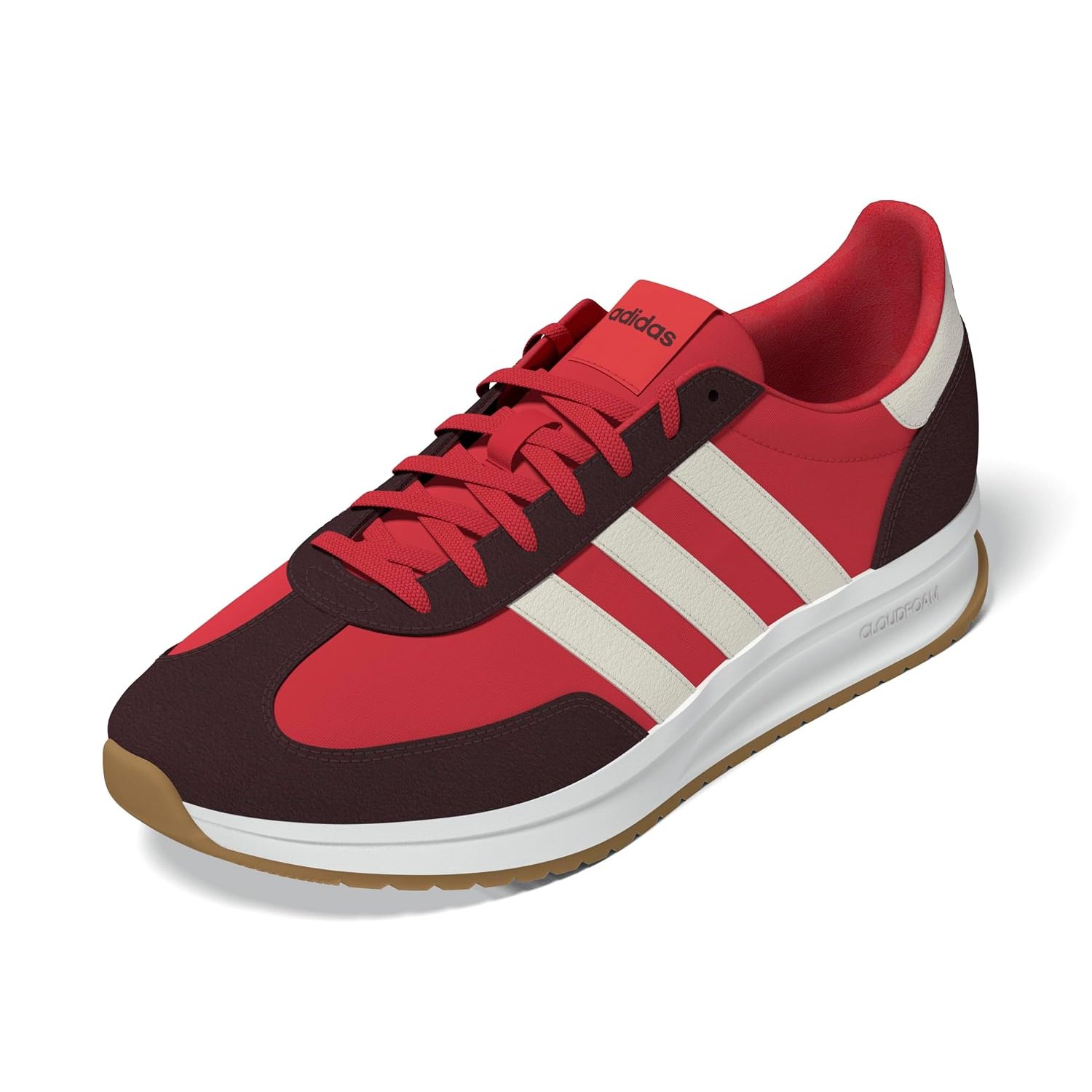adidas Men's Run 70s 2.0 Sneaker, Pure Ruby/White/Aurora Ruby, 8.5 UK