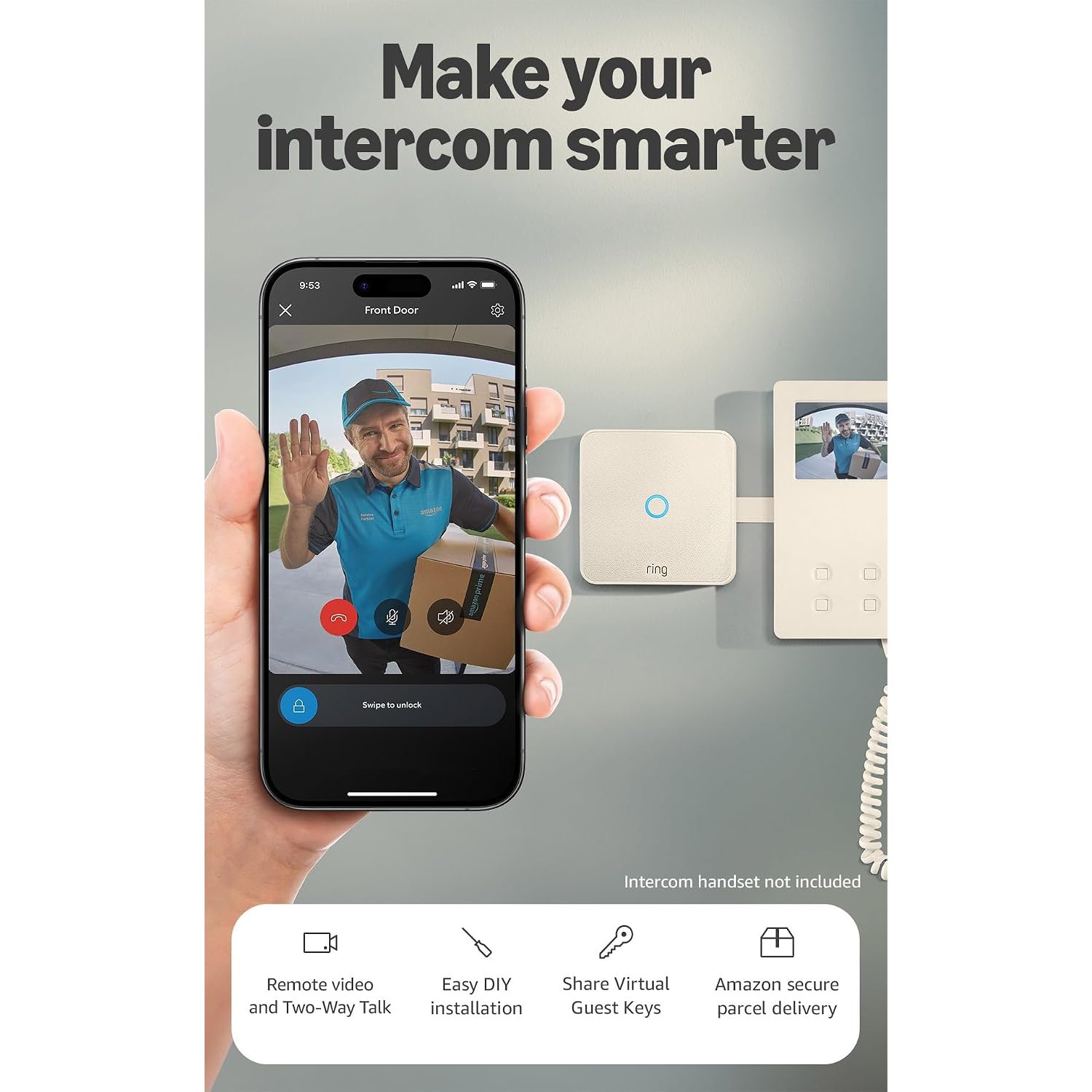 Ring Intercom Video (newest gen) | Make Your Intercom Smarter | Video Streaming, Virtual Keys & Remote Access | DIY Setup