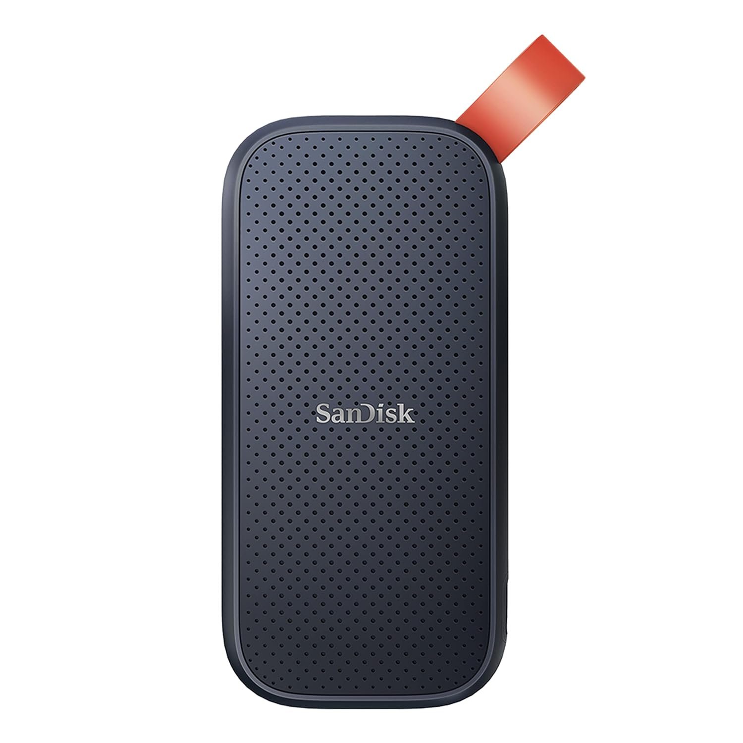 SANDISK Portable SSD 1TB (Read speeds up to 800 MB/s, USB 3.2 Gen 2, USB-C, NVMe Solid State Performance, Updated firmware, fastening loop made of durable rubber) Black