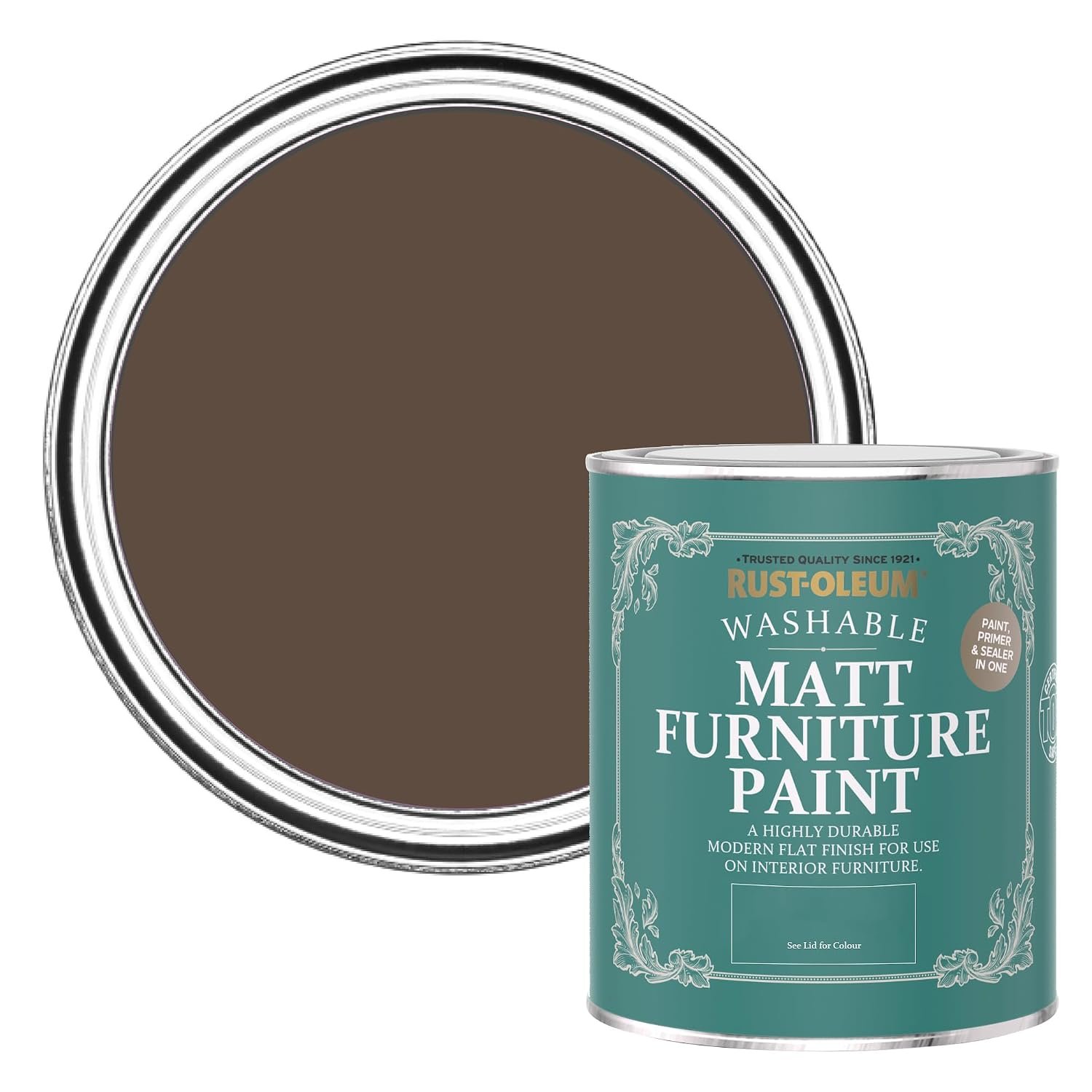 Rust-Oleum Furniture Paint in Matt Finish - Coffee Bean 750ml