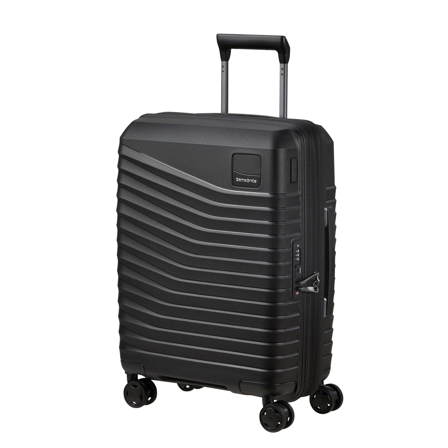 Samsonite Intuo - Spinner S, Expandable Hand Luggage, 55 cm, 39/45 L, Black (Black)