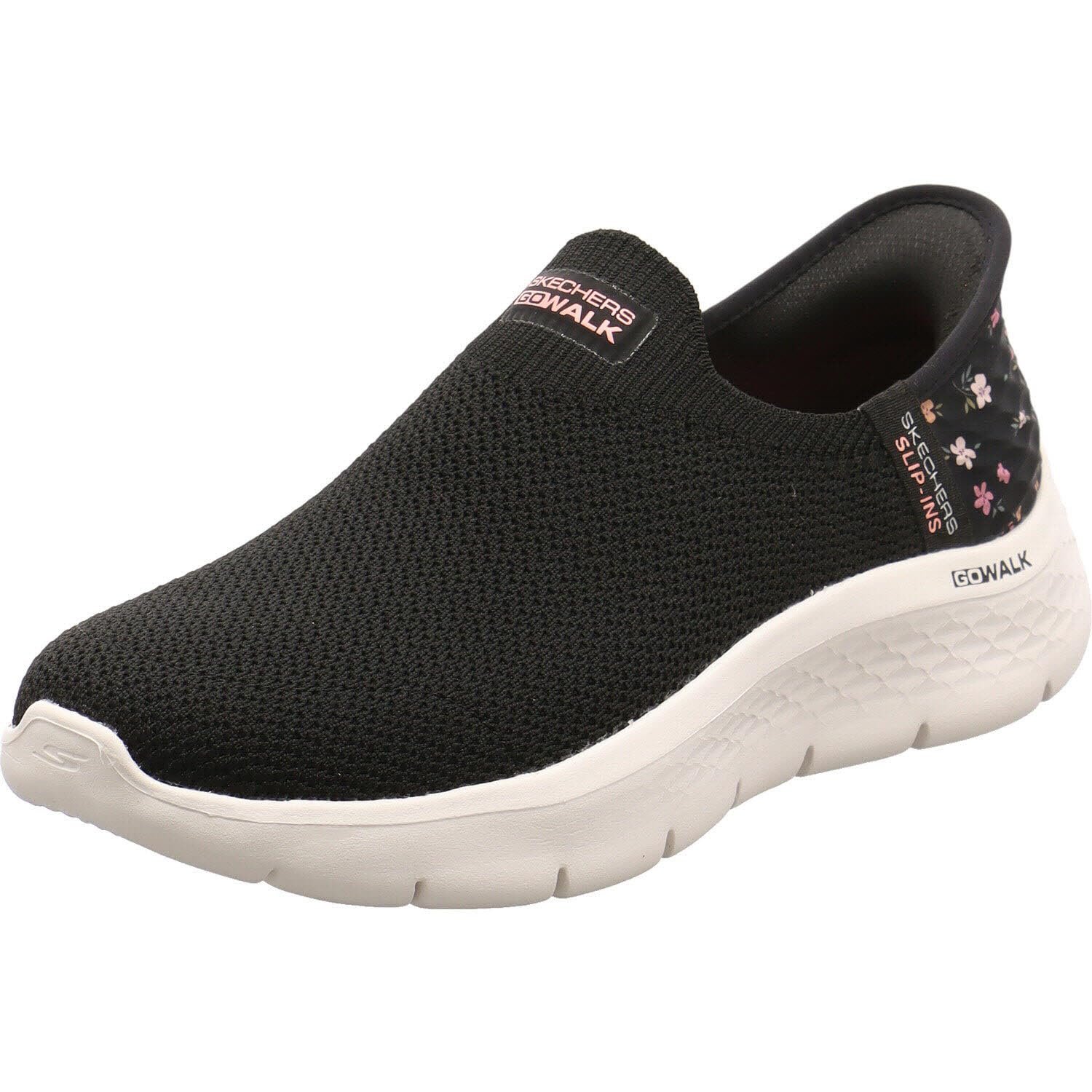 Skechers GO Walk Flex Sunset Rose, Black, 6.5 UK