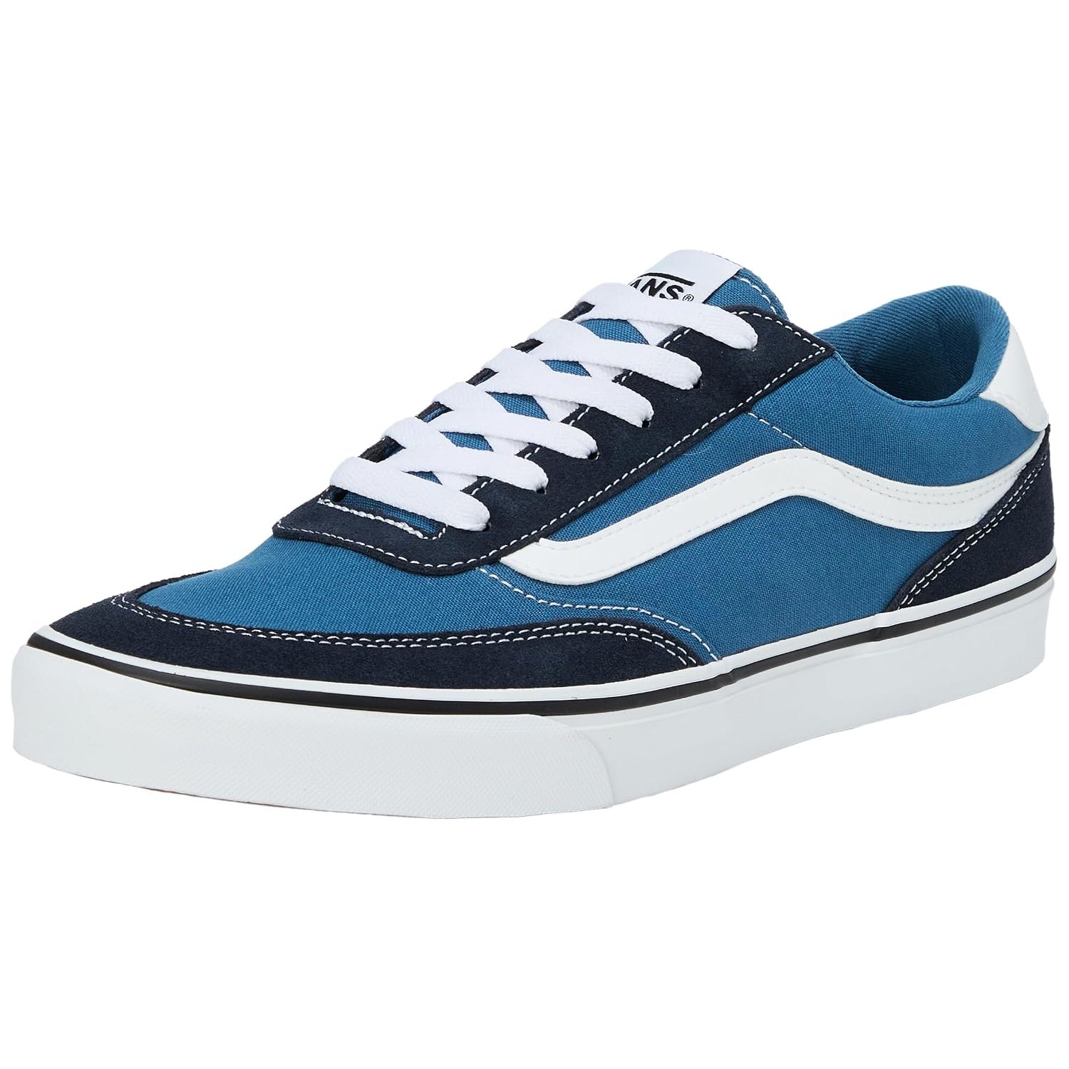 Vans Men's Brooklyn LS Sneakers Blue and Navy 10.5