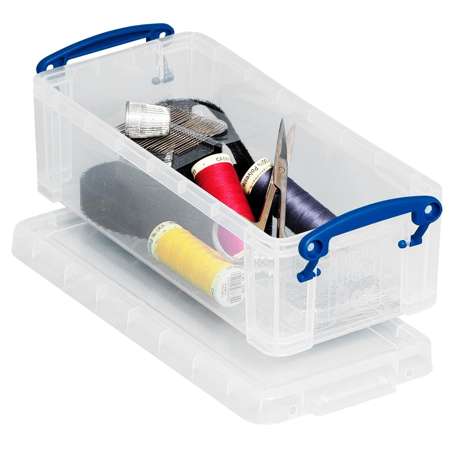 Really Useful Plastic Storage Box 0.9 Litre Clear Pack of 8)