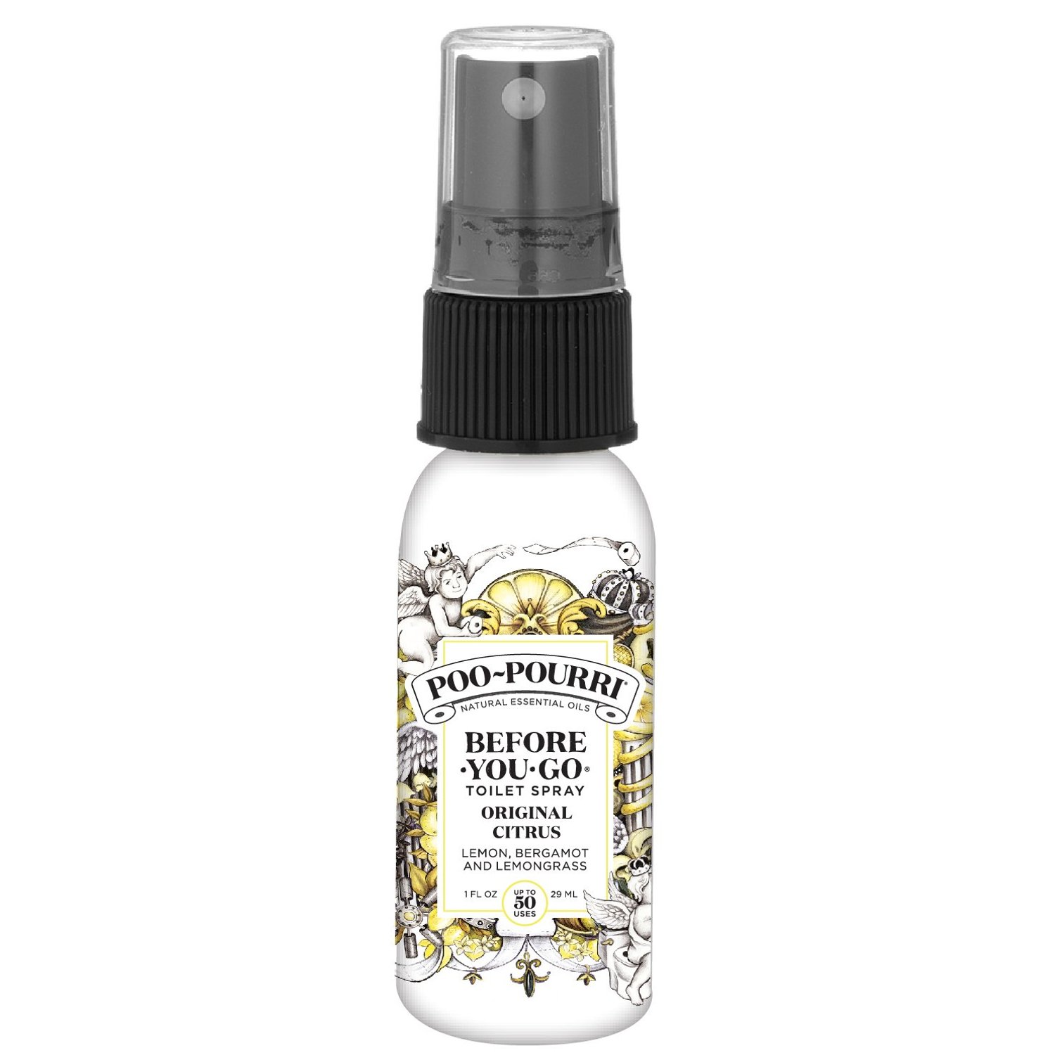Poo-Pourri Before-You-Go Toilet Spray, Original Citrus, 1 Fl Oz - Lemon, Bergamot and Lemongrass