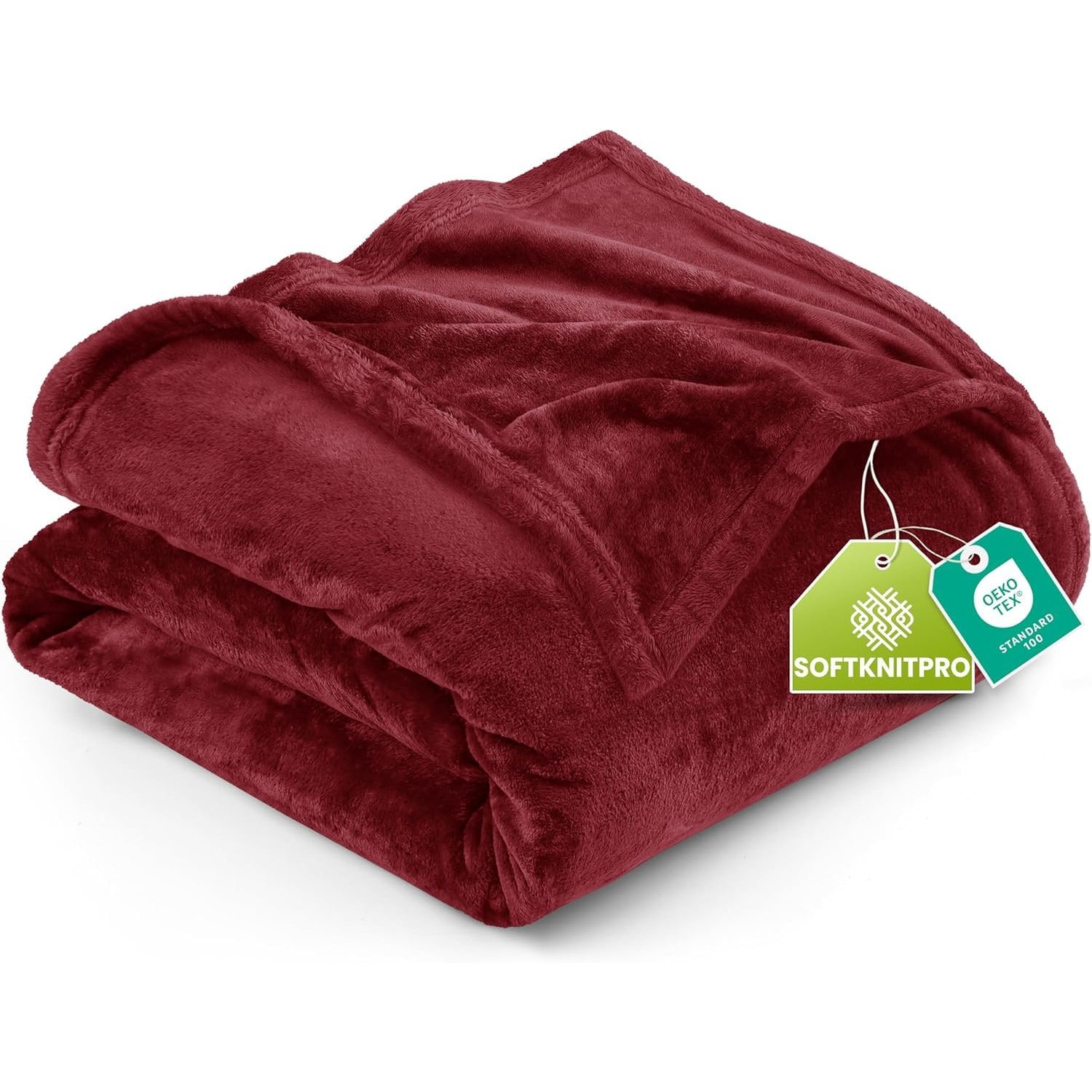 Utopia Bedding King Fleece Blanket 259x228cm 300GSM – Extra Large Soft Fluffy Versatile Luxury Decorative Throws For Sofa, Bed & Settees – Warm Breathable Cosy Gift For Men & Women, Burgundy