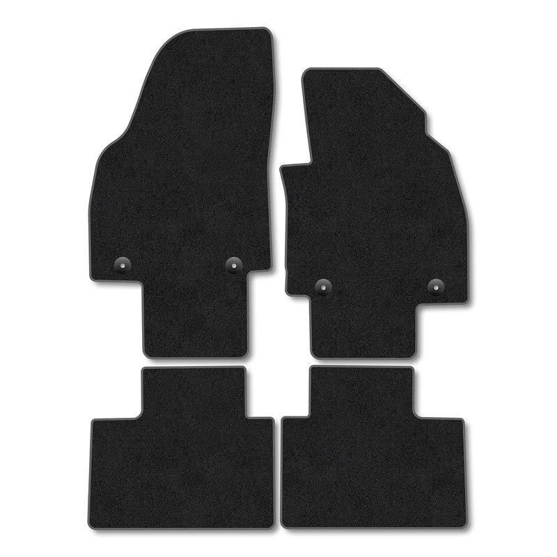 MG ZS Auto (2024+) Car Mats Accessories Tailored Fit Carpet Floor Mats Non Slip Grey Trim Full Coverage Compatible Accessory Front Rear Set Anti Slip Granulated Backing Hand-Finished Clips