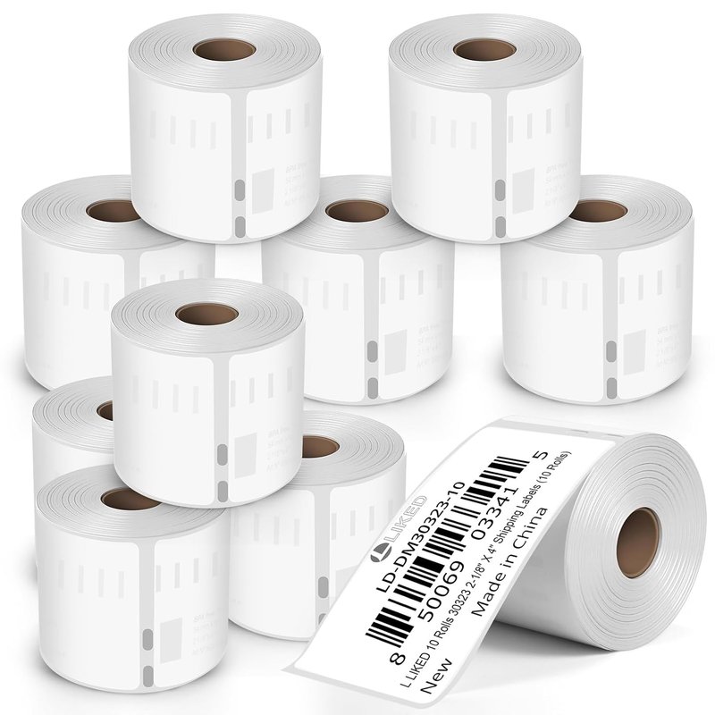 L LIKED 10 Rolls Compatible with DYMO 99014 S0722430 54mm x 101mm Shipping Labels,Compatible with Dymo 450, 450 Turbo, 4XL and Many More