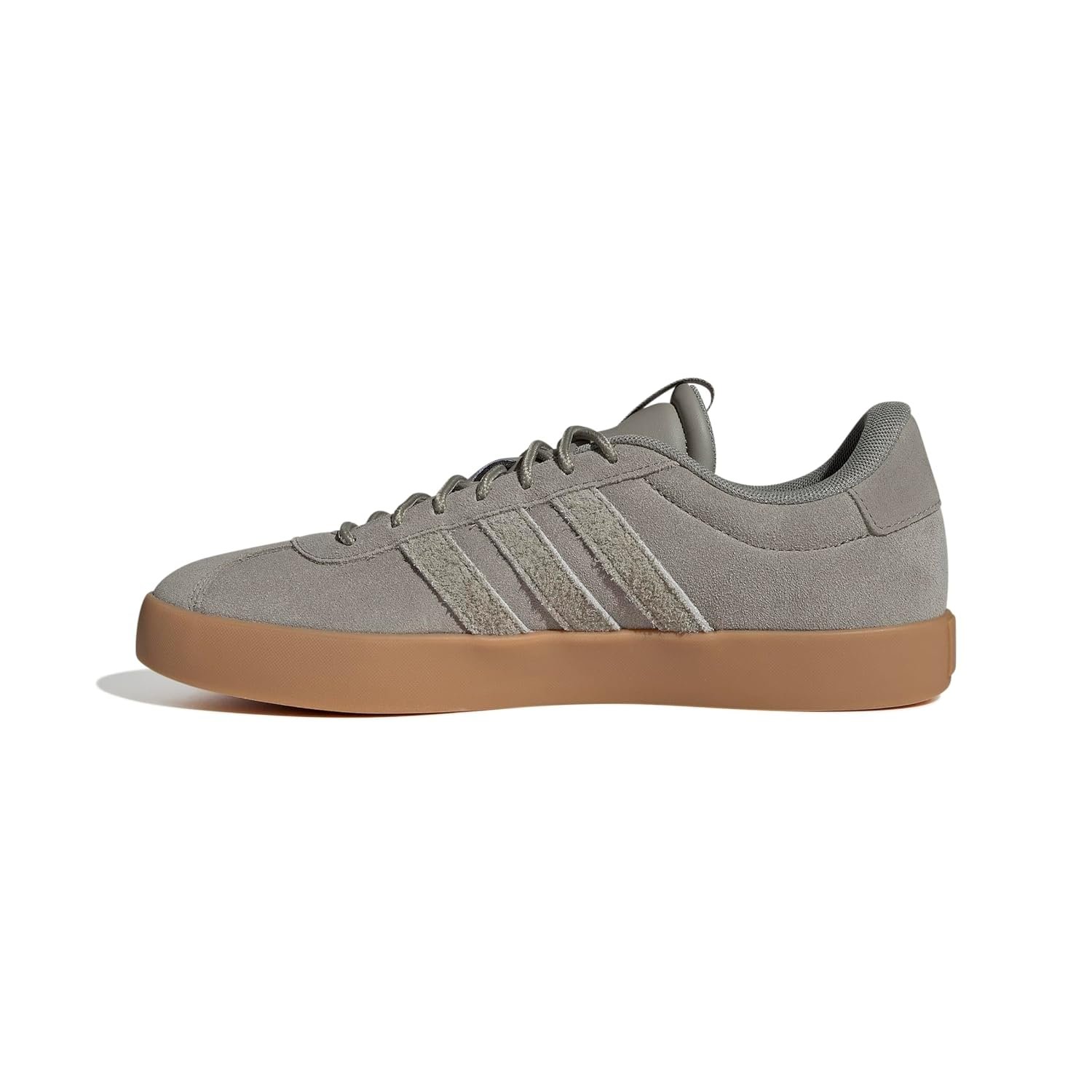 adidas Men's Vl Court 3.0 Sneaker, Silver Pebble/Silver Pebble/Gold Metallic, 8 UK