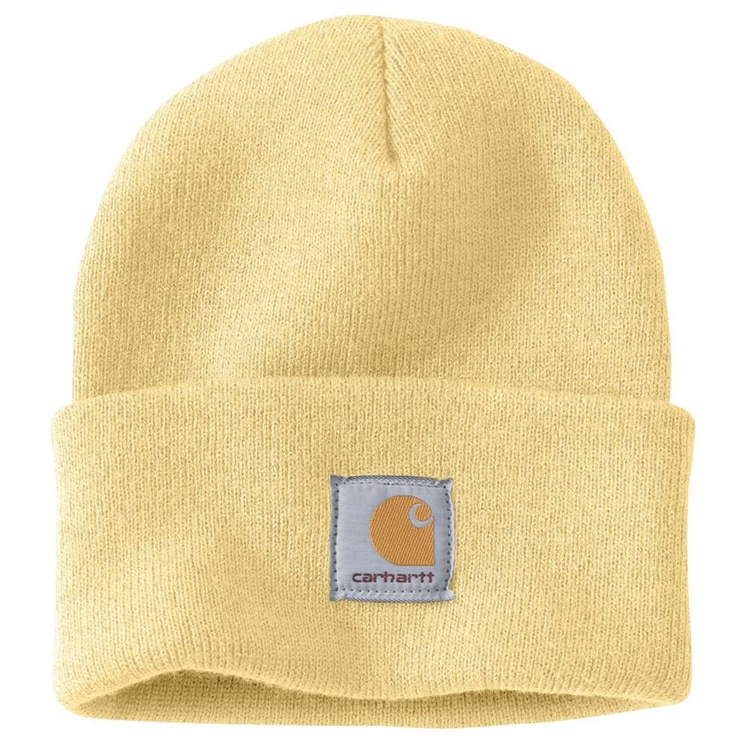 Carhartt Men's Knit Cuffed Beanie hat, Pale Sun, One Size
