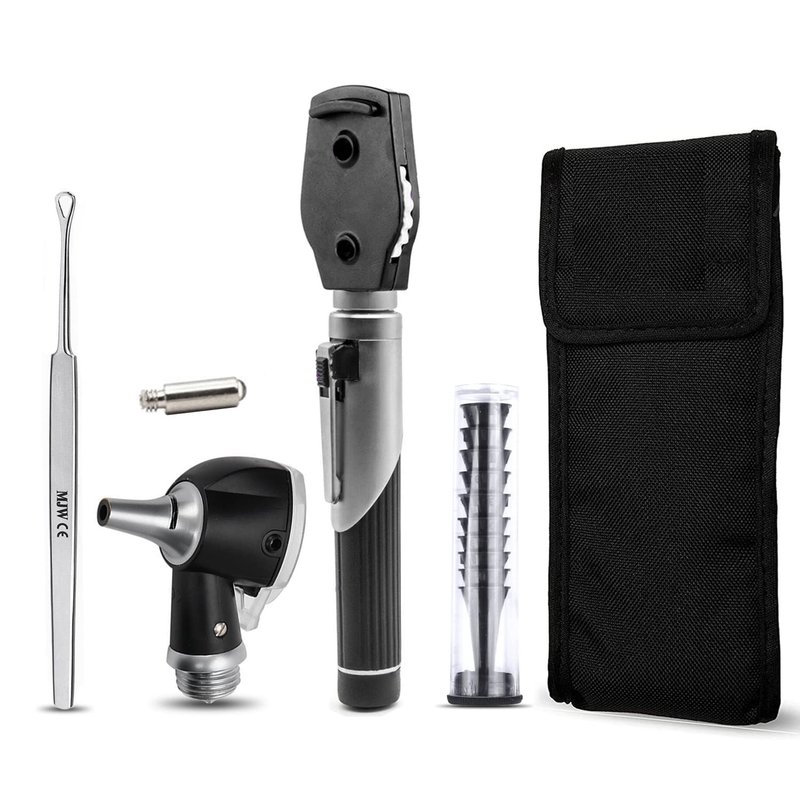 Fiber Optic Mini Otoscope Ear Healthy Tool for Home use with Extra Replaceable LED Light