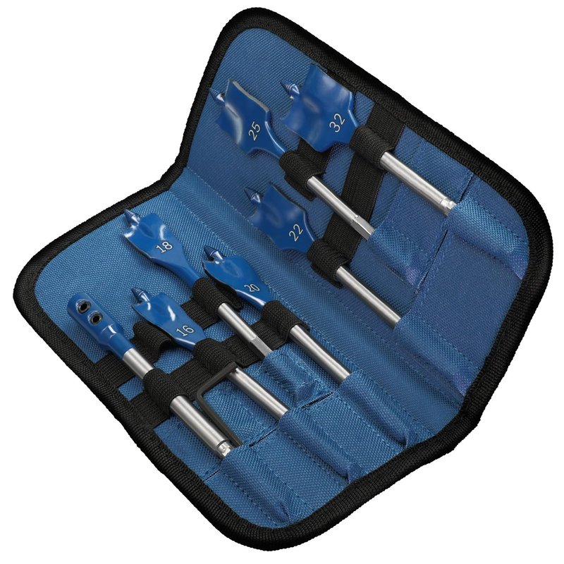 Bosch 7x EXPERT Self Cut Speed Spade Drill Bit Set (for Softwood, Particleboard, Ø 16,0, 18,0, 20,0, 22,0, 25,0, 32,0 mm, Professional Accessory Drill Driver)
