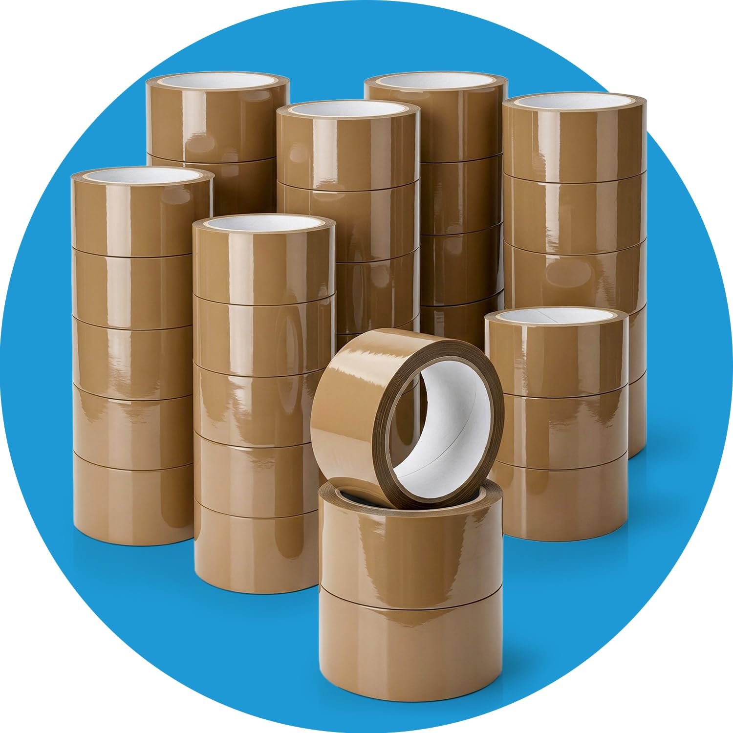Stick Well Packaging Tape, Industrial Duty Brown Parcel Tape 36 Rolls With Low Noise - 48mm X 66m, Secure Sticky Brown Tape For Box Packaging, Packing Tape Strong For Moving House (36 rolls)