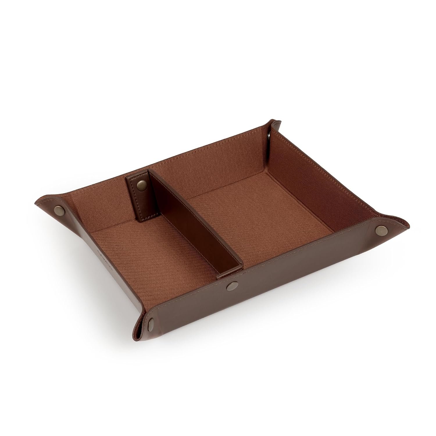 Londo - Leather Tray Organizer - Practical Storage Box for Wallets, Watches, Keys, Coins, Cell Phones and Office Equipment