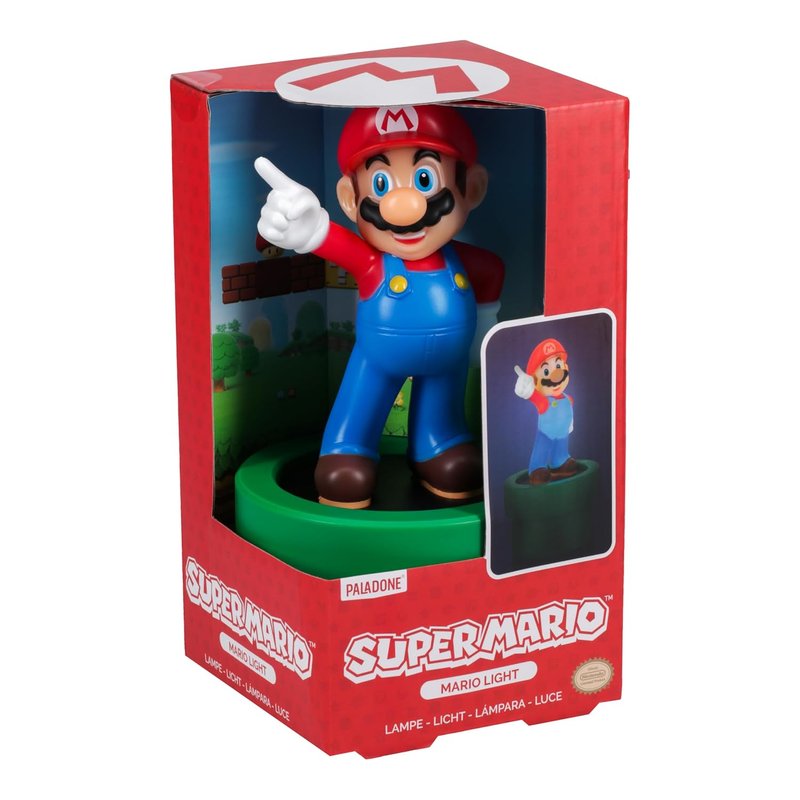 Super Mario Figure Light - Officially Licensed Nintendo Merchandise Featuring Mario, Home and Office Decor, Gift for Retro Gamers, Battery Powered | Paladone