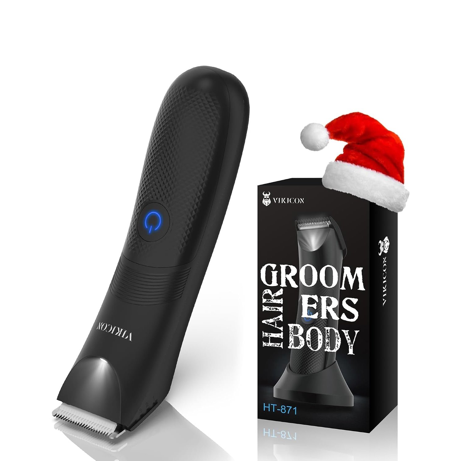 Manscape Body Trimmer Men, Painless Pubic & Balls Trimmer Men, Body Shavers w/Ceramic Blade&LED Light, IPX7 Waterproof Electric Razor, Male Grooming Kit USB-C Rechargeable, Gifts for Husband