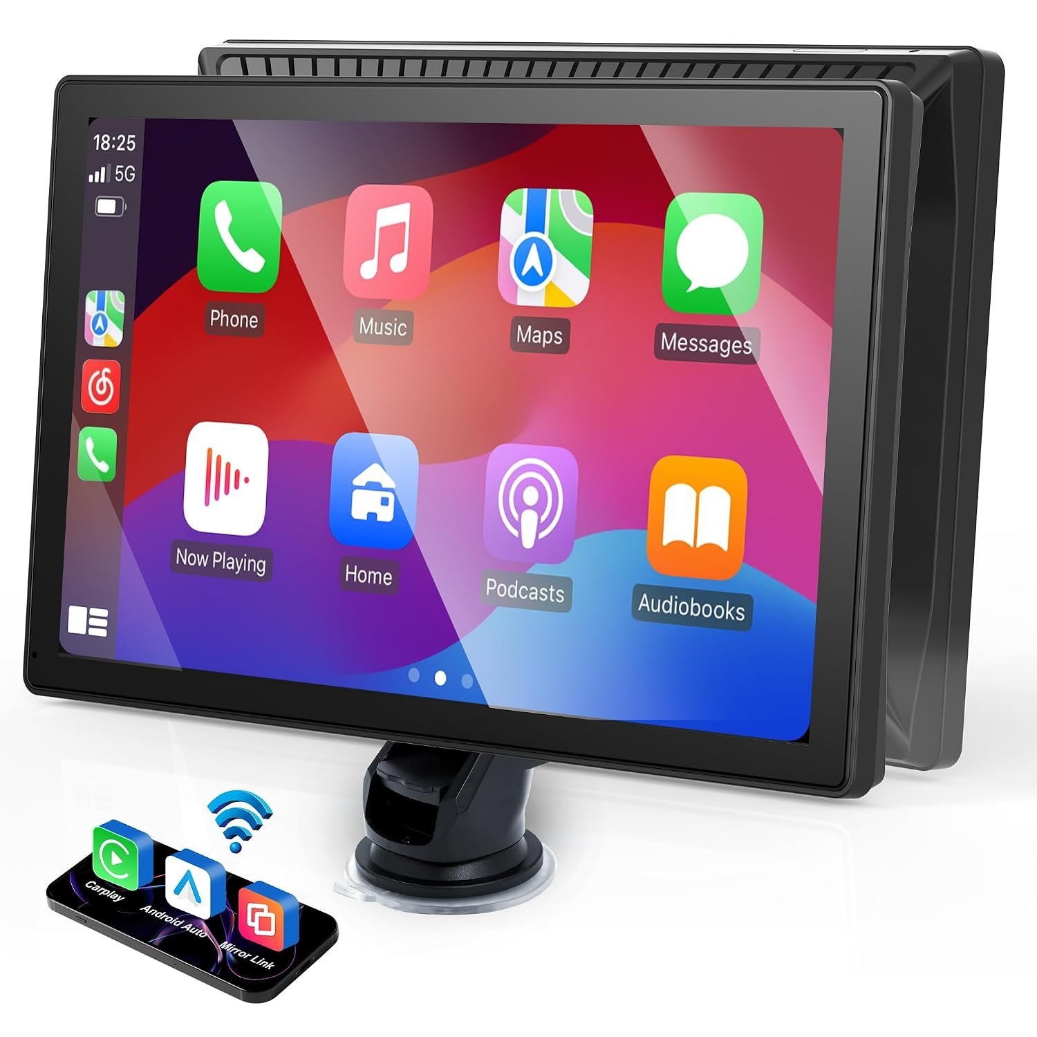 9 Inch Car Stereo with Apple Car Play &Android Auto,Portable Touch Screen CarPlayer Wireless Car Play Screen withVoice Control, Suitable for Screen for AllVehicles (9 Inch)
