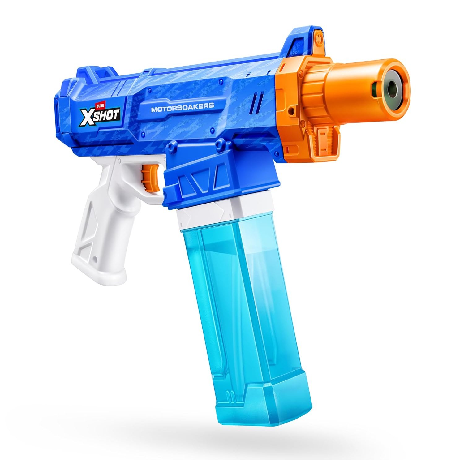 XSHOT Water Turbo Stream Motor Soaker by ZURU – Motorized Water Blaster with Fast-Fill Tech, LED Barrel, Shoots 30ft, Outdoor Summer Toy for Kids Ages 5+