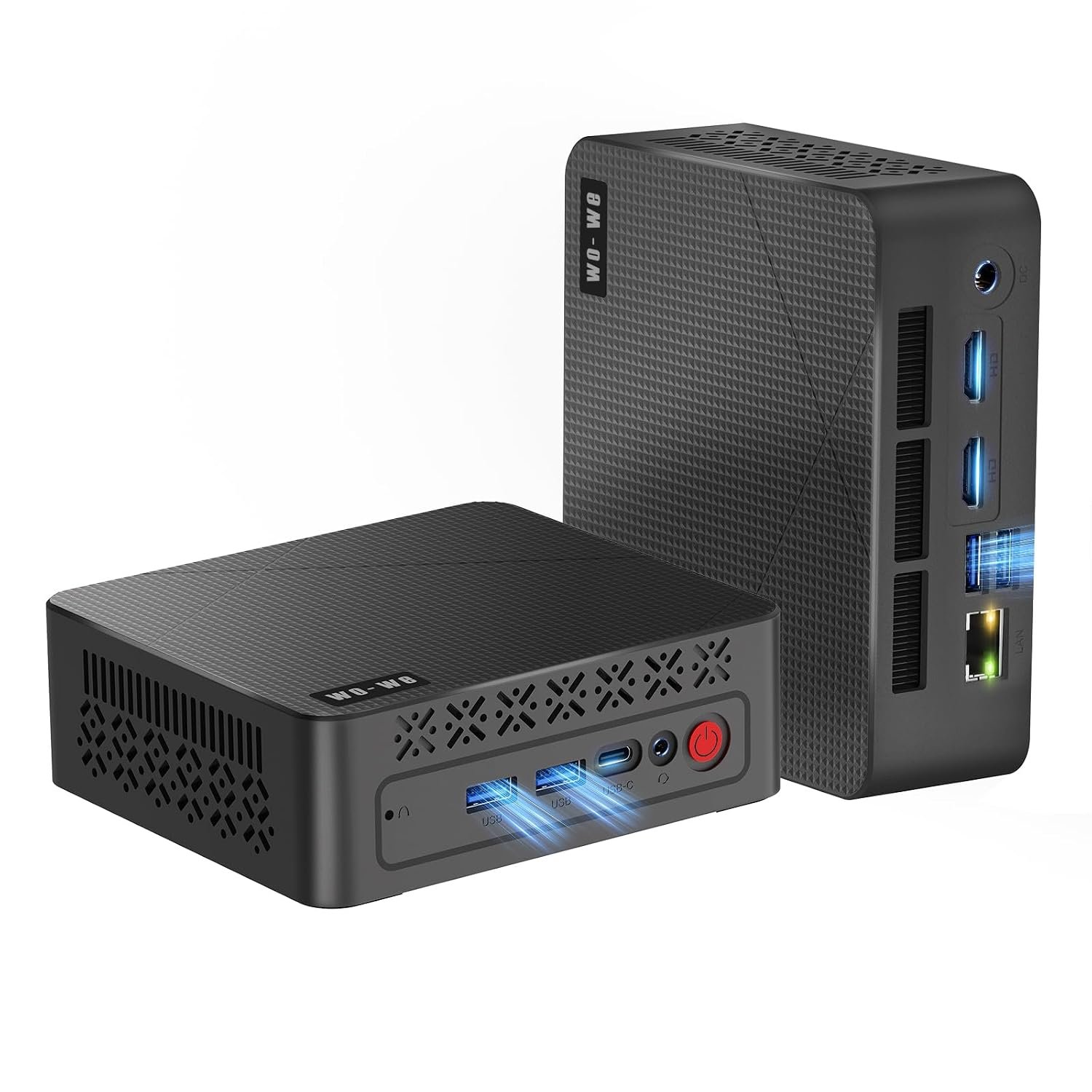 wo-we P6 AMD Ryzen 5 3550H mini PC,16GB DDR4 RAM & 512GB NVMe SSD (Beat N150/N100/N95, 4C/8T, Up to 3.7Ghz) mini computers, Dual HDMI 2.0, 4K Triple Display, Wi-Fi5/BT 5.0, for Business and Office