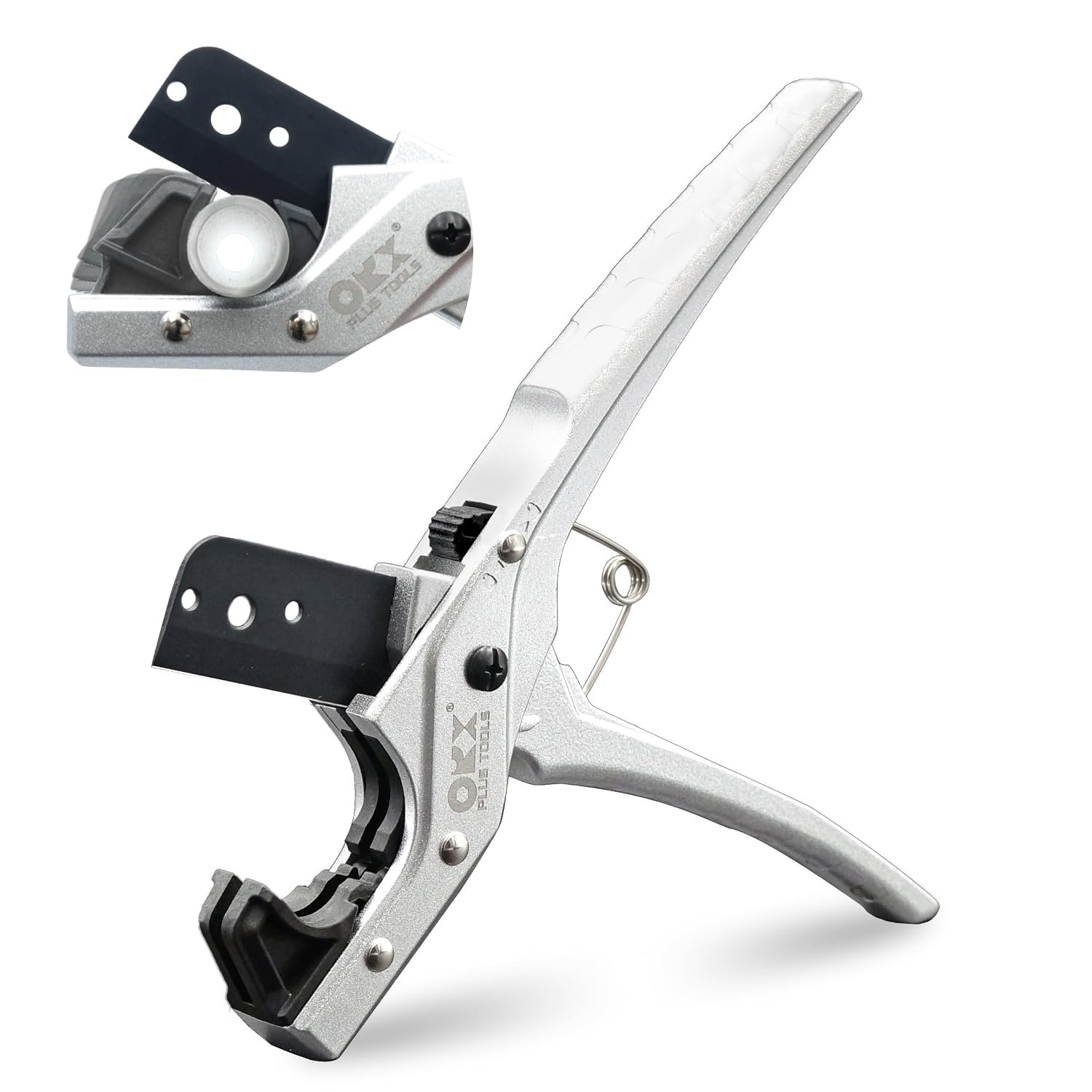 ORXPLUS Tools FlexiPro Pipe Tubing Cutter Plumbing Tool Cuts up to 1-1/4'' PTFE Blade,Rubber Hose,PPR PEX-A/B/C,