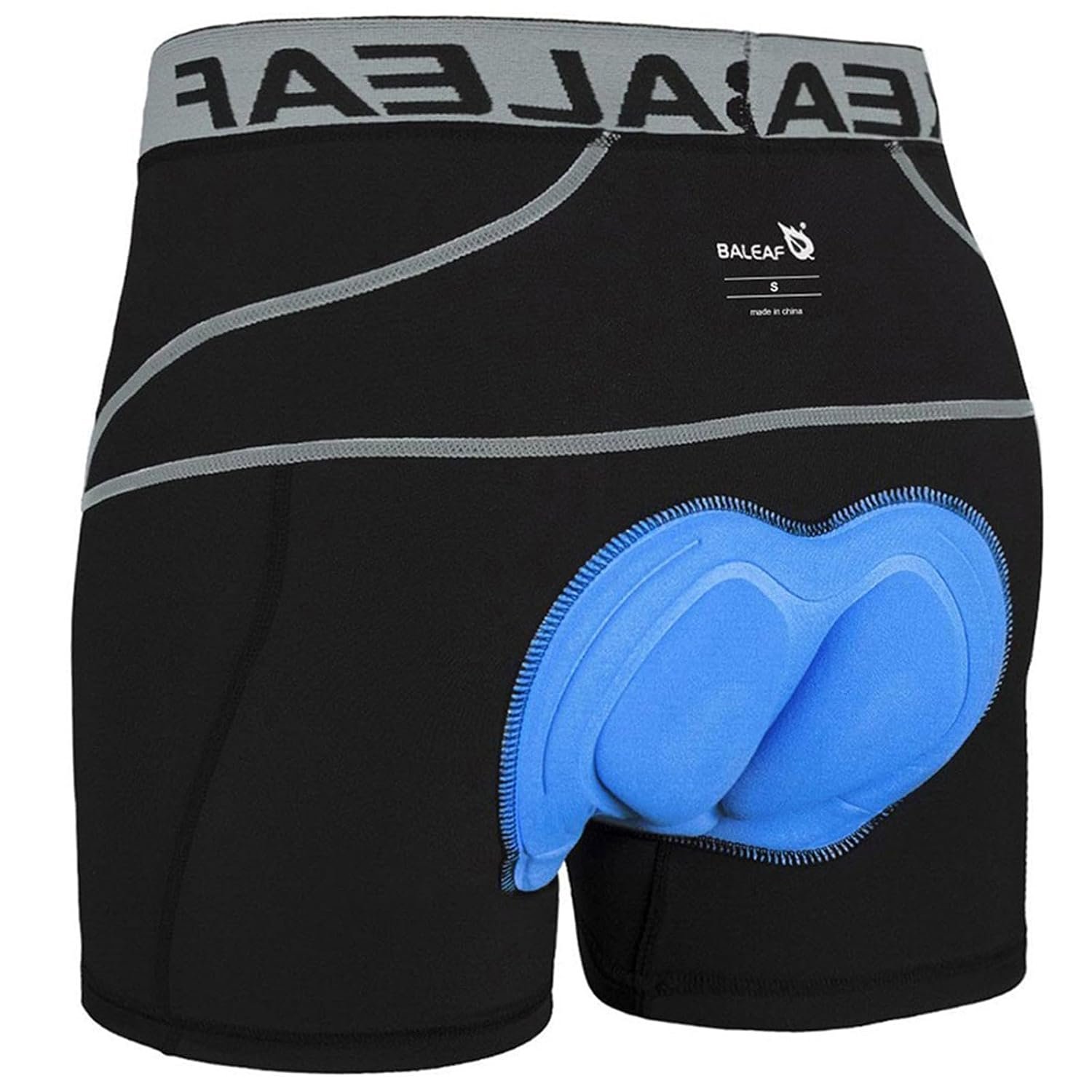 baleaf Cycling Shorts Mens Padded Undershorts Bike Short Mountain MTB Liner Riding Breathable Bicycle Underwear Grey L