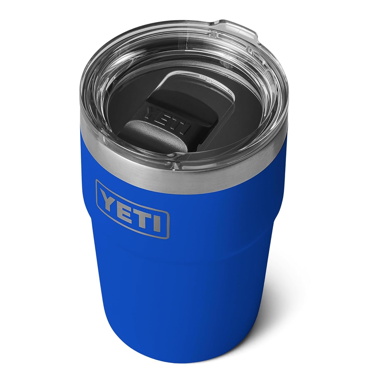 YETI Rambler 16 oz (473 ml) Stackable Cup with Removable Magslider Lid, Stainless Steel Vacuum Insulated Coffee Cup, Royal Blue