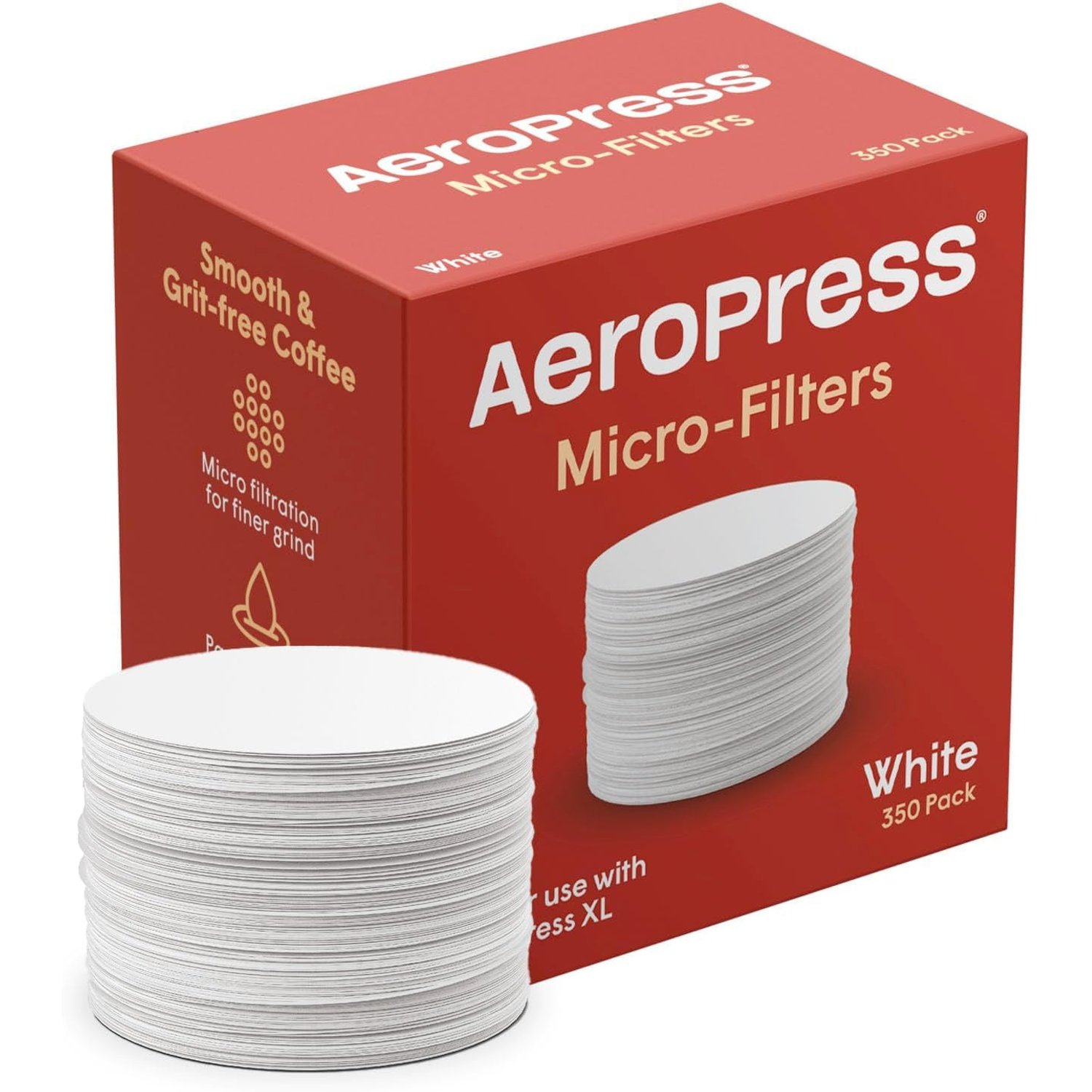 AeroPress Filter Papers, Pack of 350, White