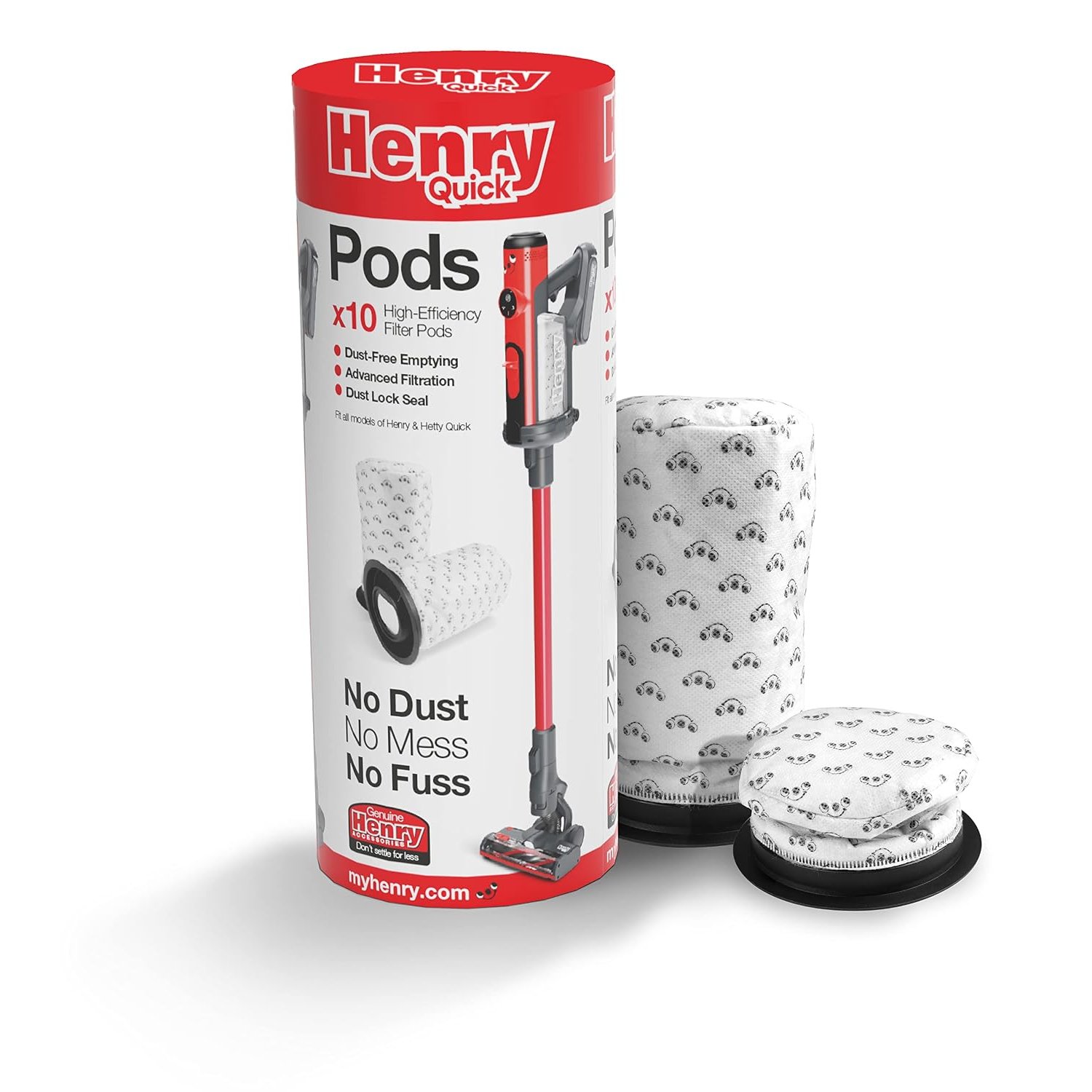 Henry Quick Stick Vacuum Cleaner PODS Hoover Bags (Pack Of 10) - 915145